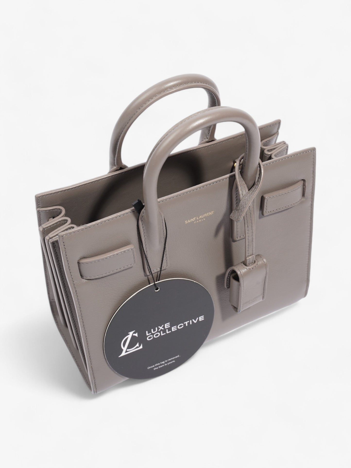 Saint Laurent Sac De Jour Grey Leather Nano