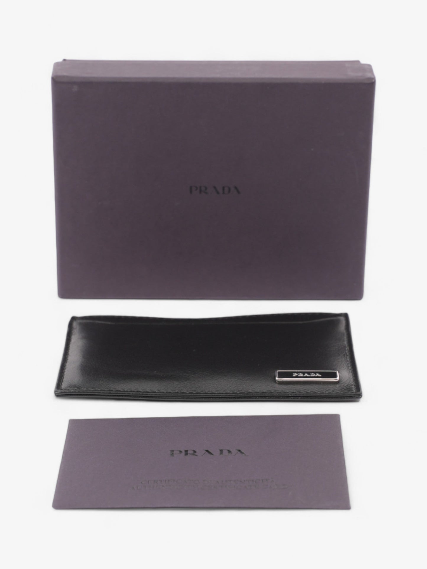 Prada Card Holder Black Leather