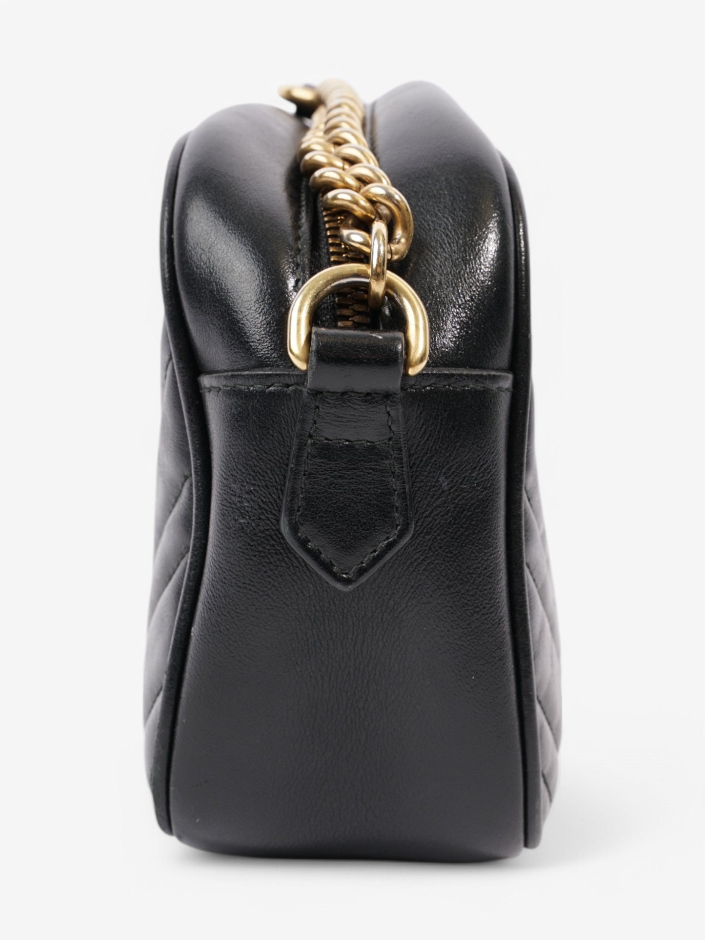 Gucci Marmont Zip Black Matelasse Leather Small