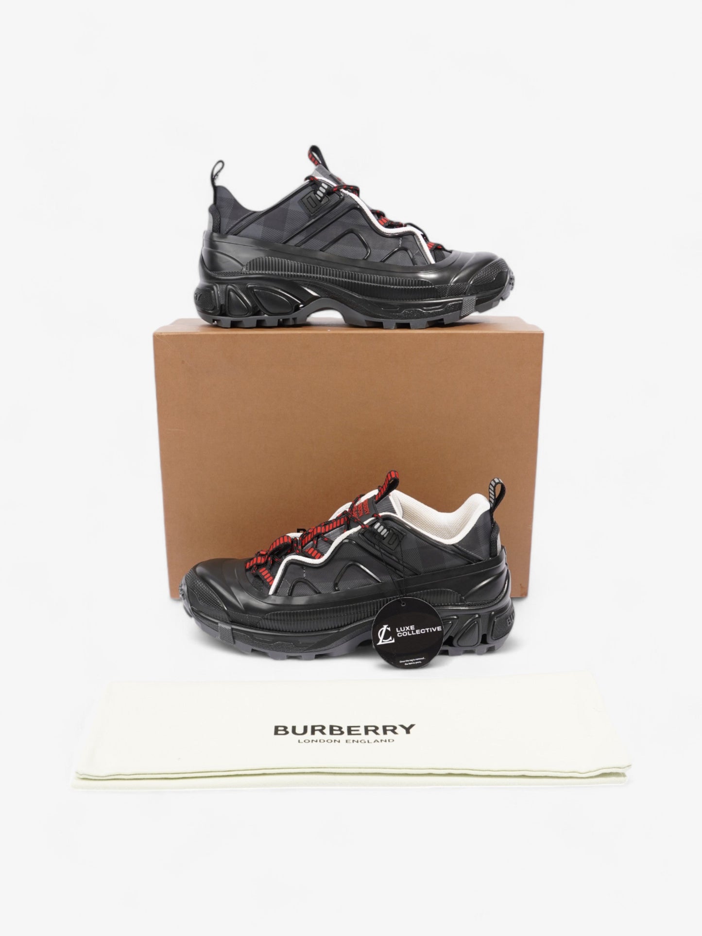 Burberry Arthur Sneakers Black / Red / White Rubber EU 43 UK 9