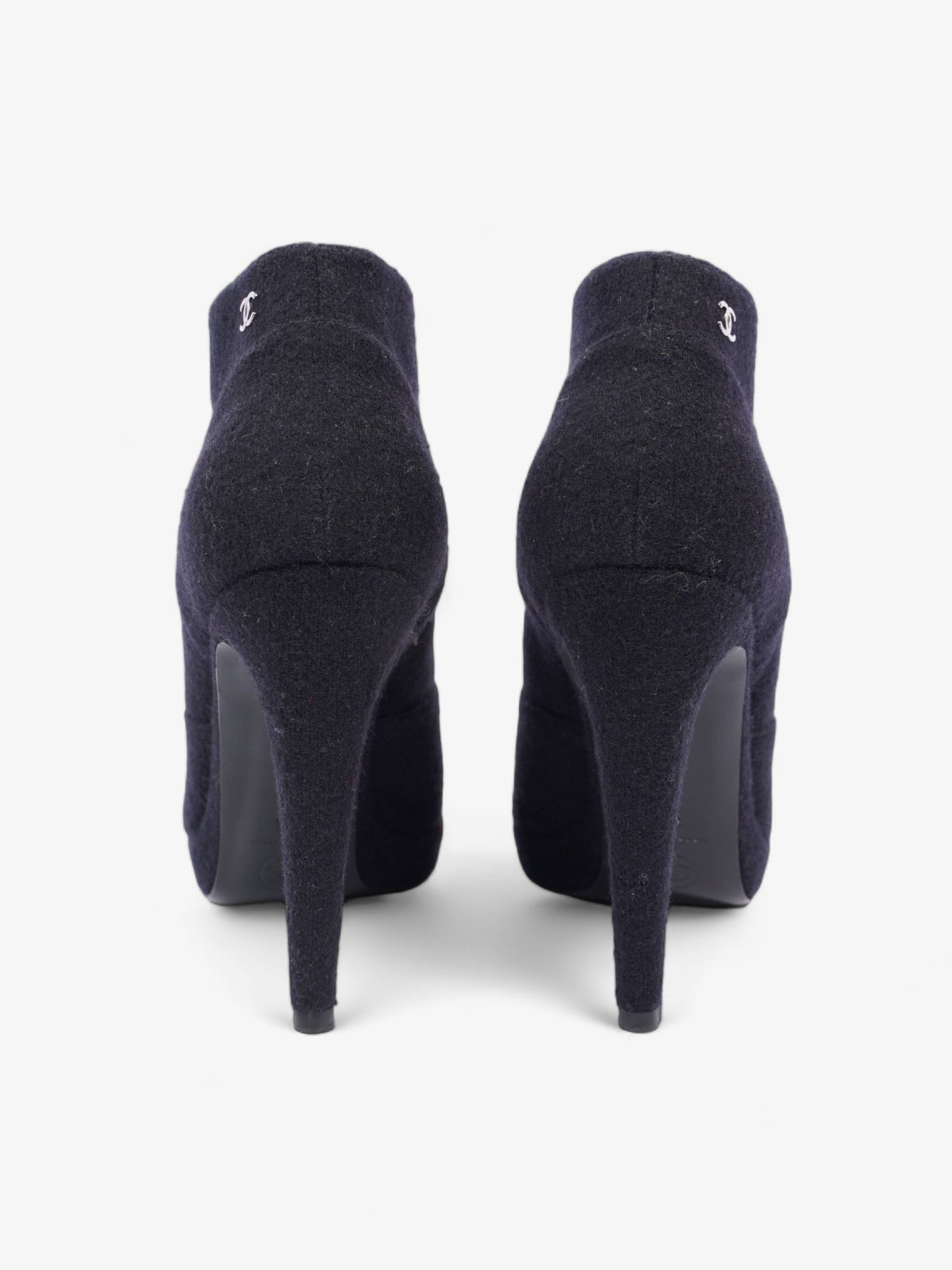 Chanel Short Boots Navy / Red Fabric EU 38 UK 5