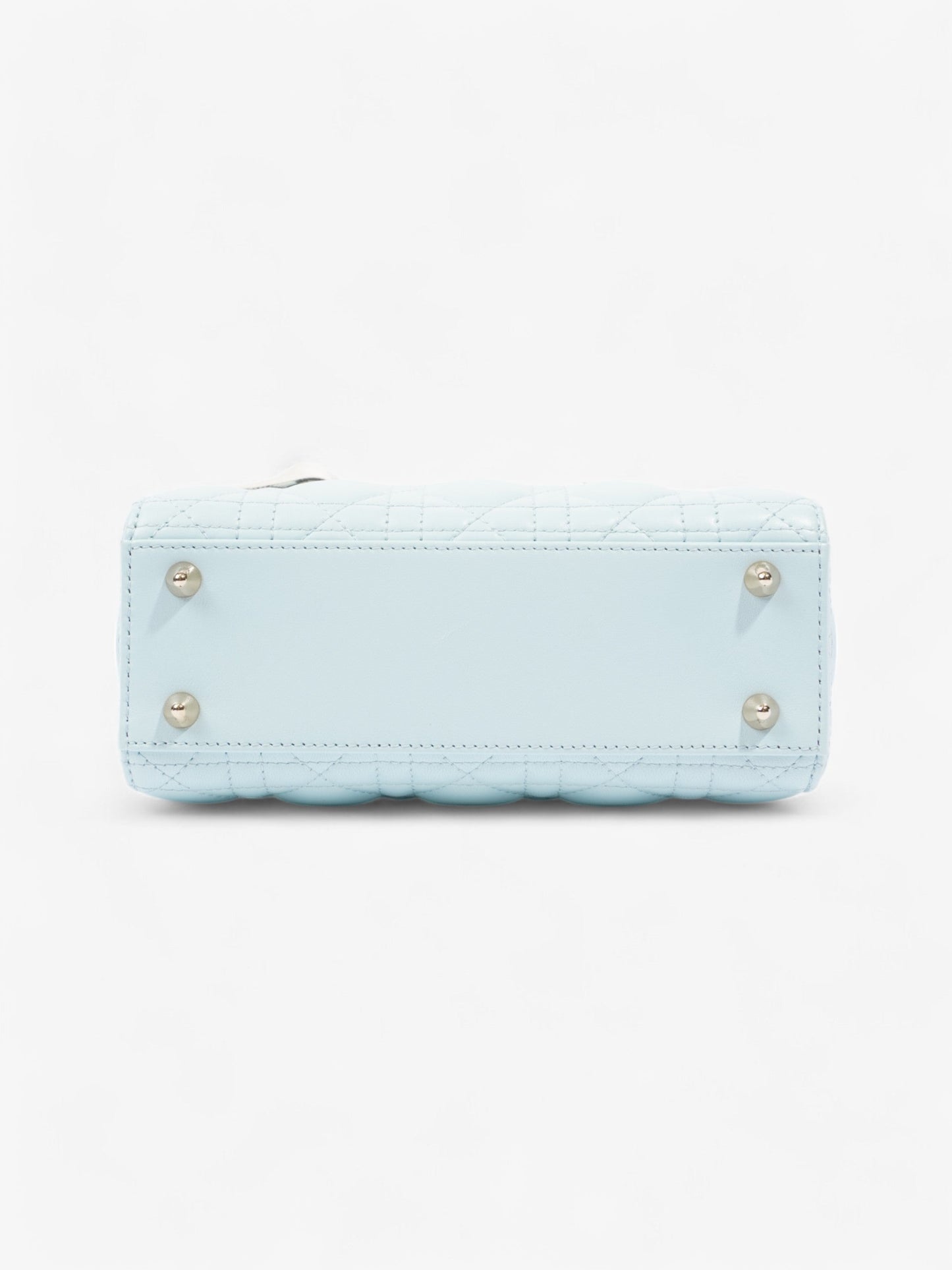 Christian Dior Lady Dior Pale Blue Lambskin Leather Small