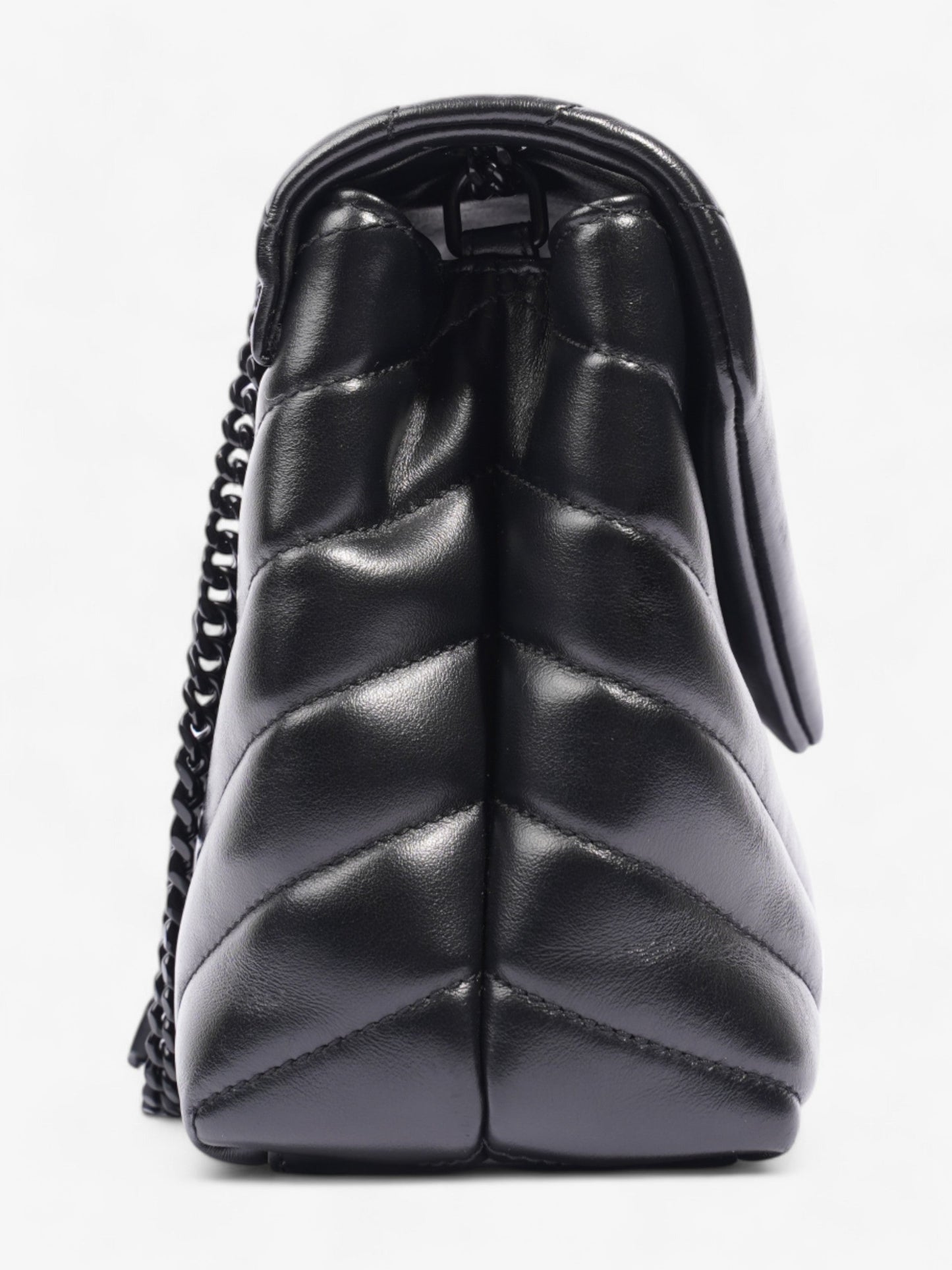 Saint Laurent Loulou Black Calfskin Leather Small