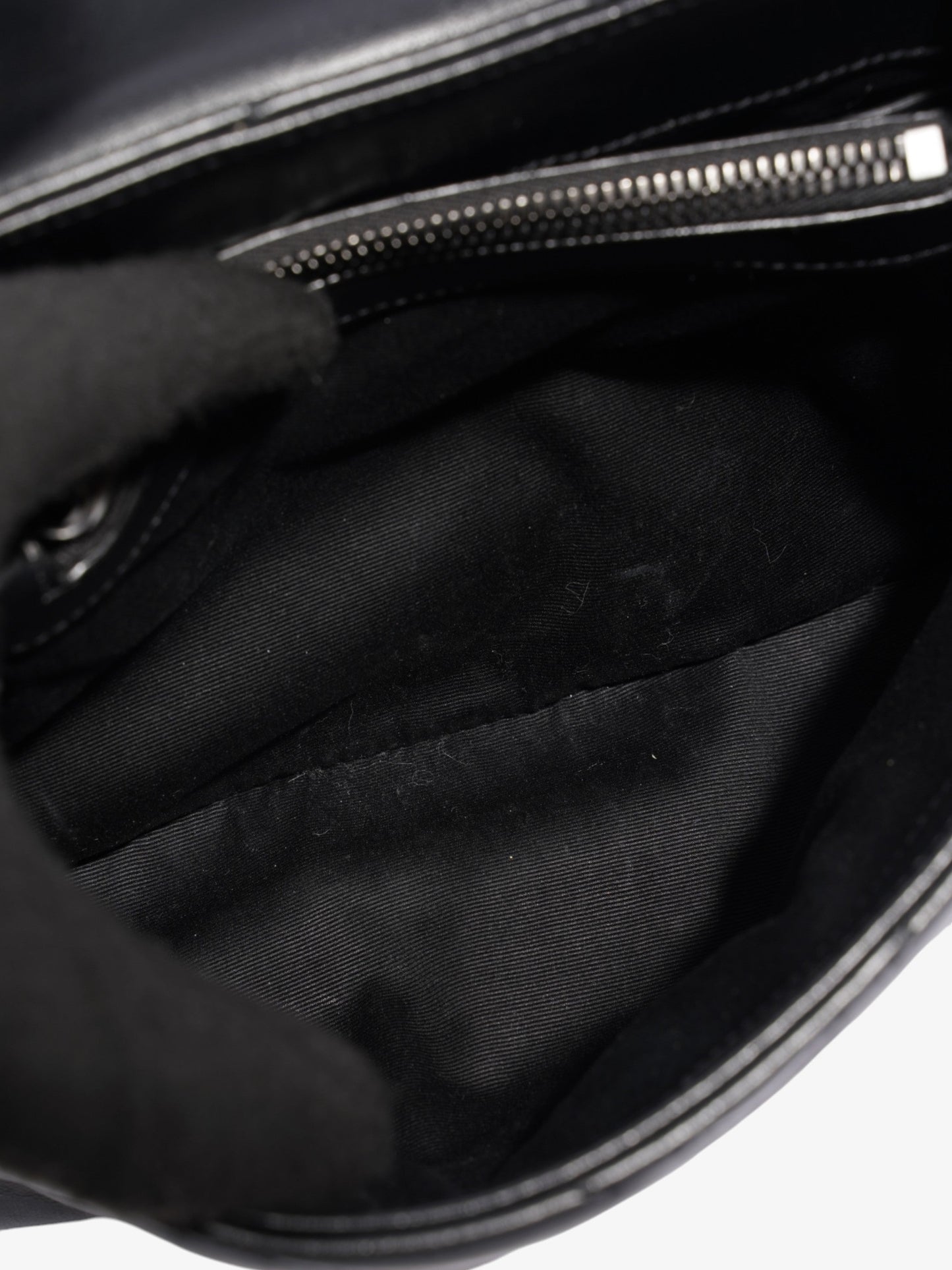 Saint Laurent Loulou Black Calfskin Leather Small