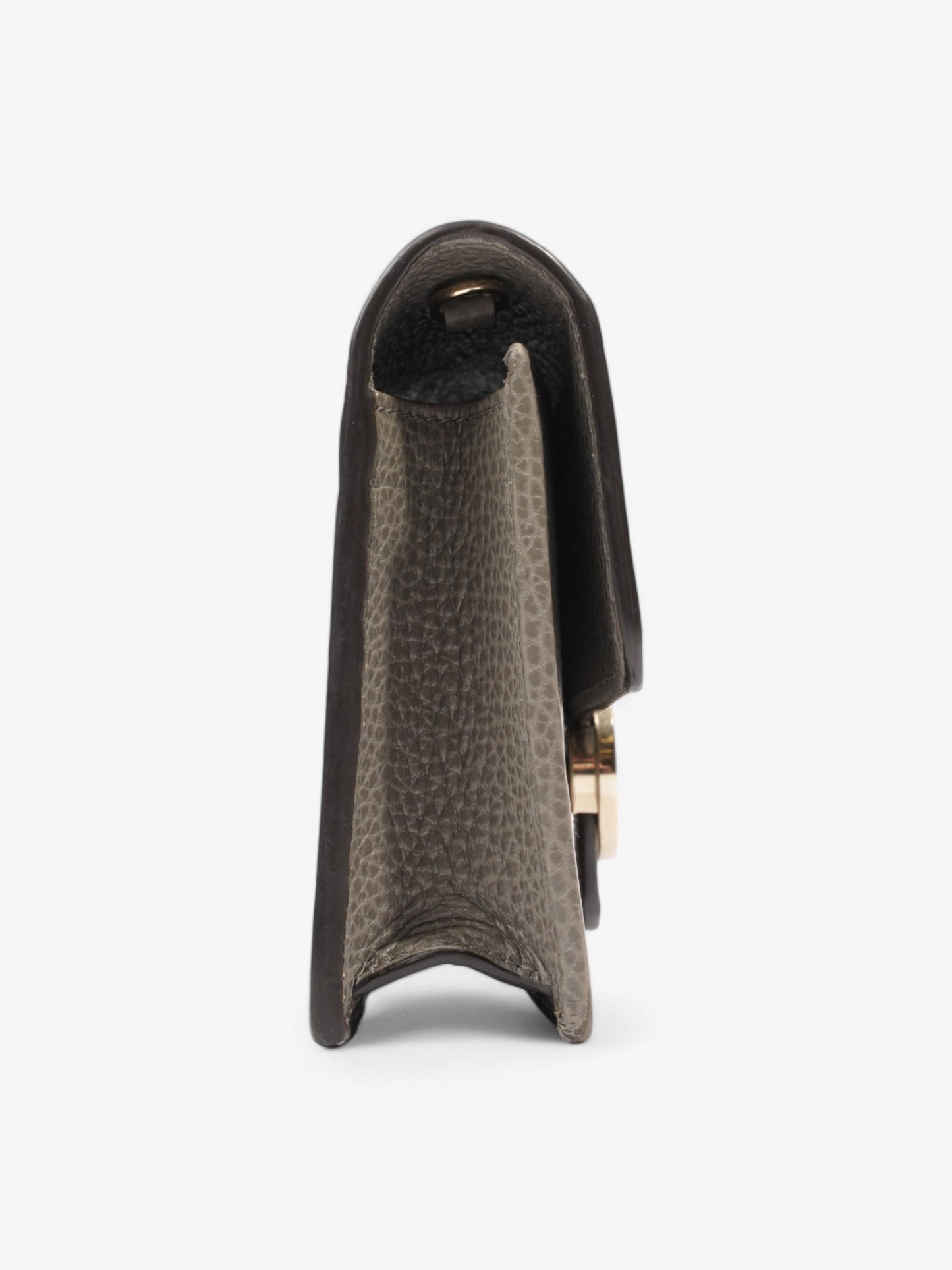 Gucci Dollar Interlocking G Chain Wallet Grey Calfskin Leather