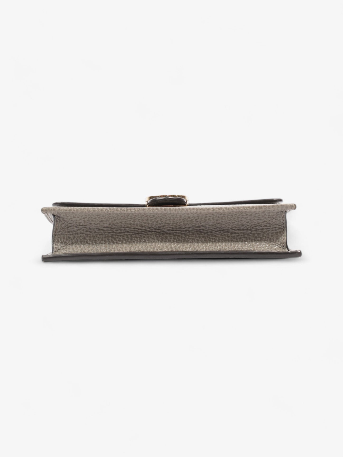Gucci Dollar Interlocking G Chain Wallet Grey Calfskin Leather