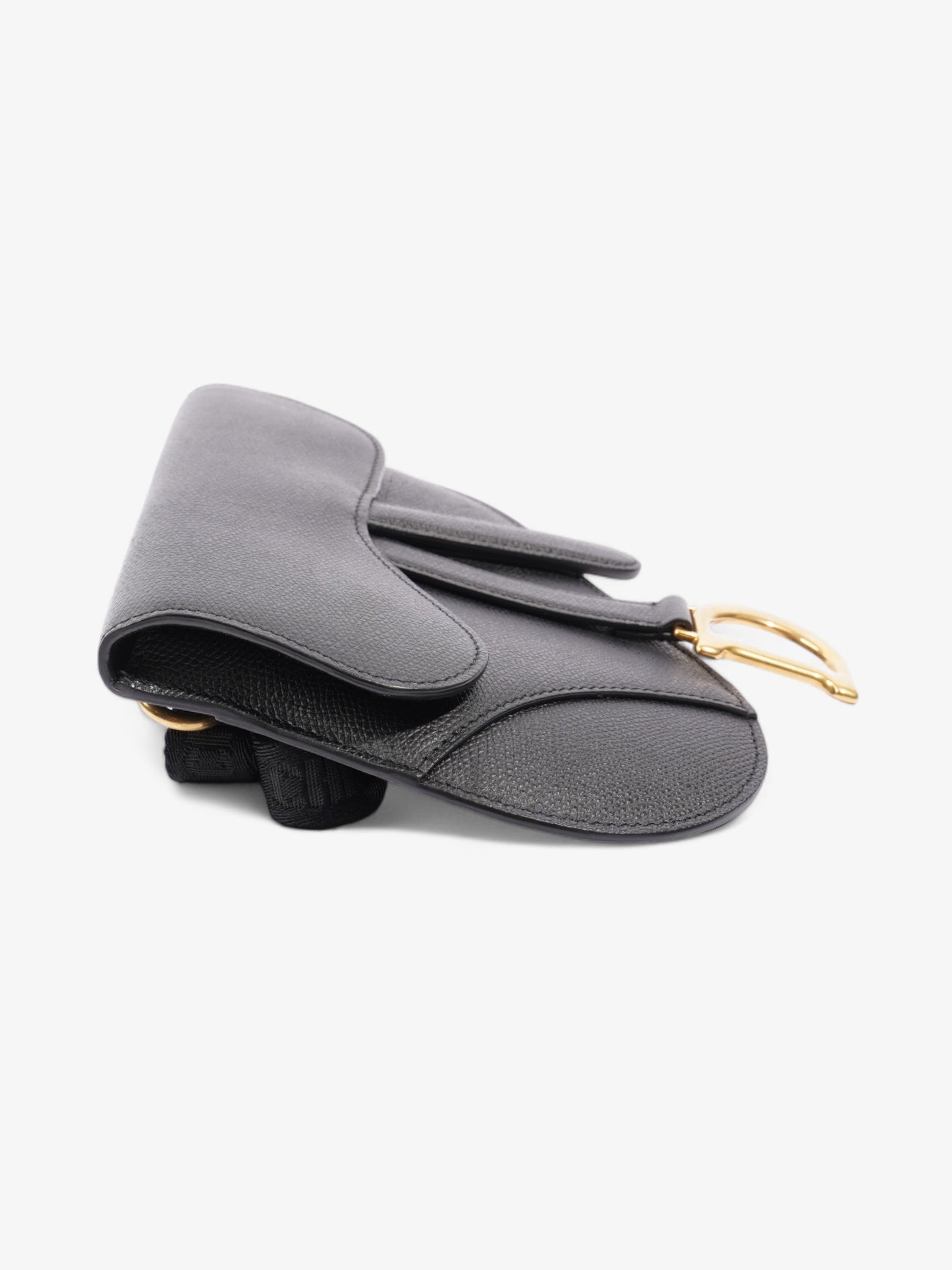 Christian Dior Saddle Belt Bag Black Leather