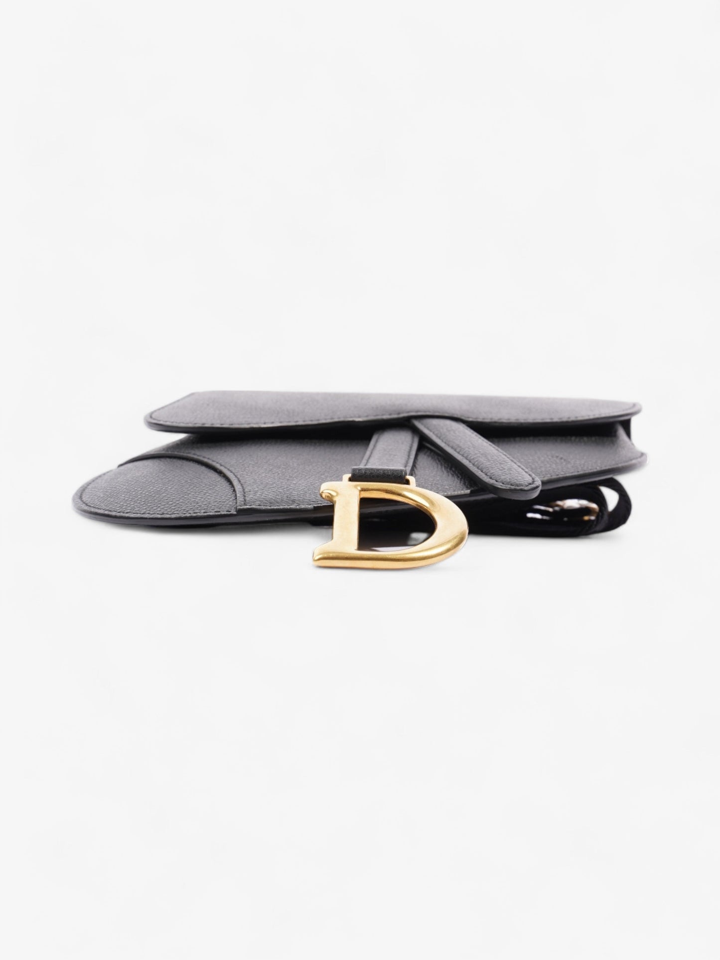 Christian Dior Saddle Belt Bag Black Leather