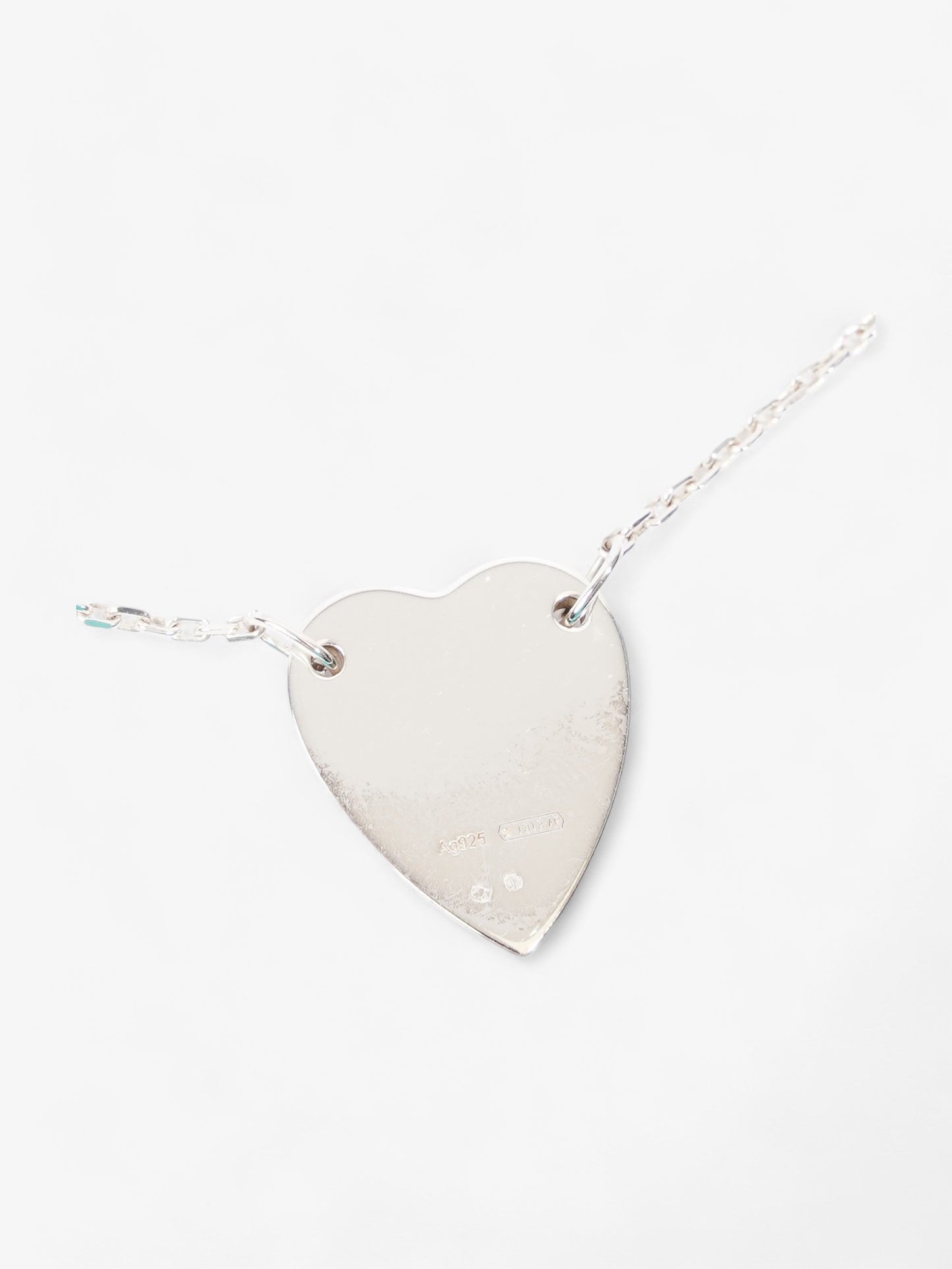 Gucci Trademark Heart Necklace Silver Silver Sterling