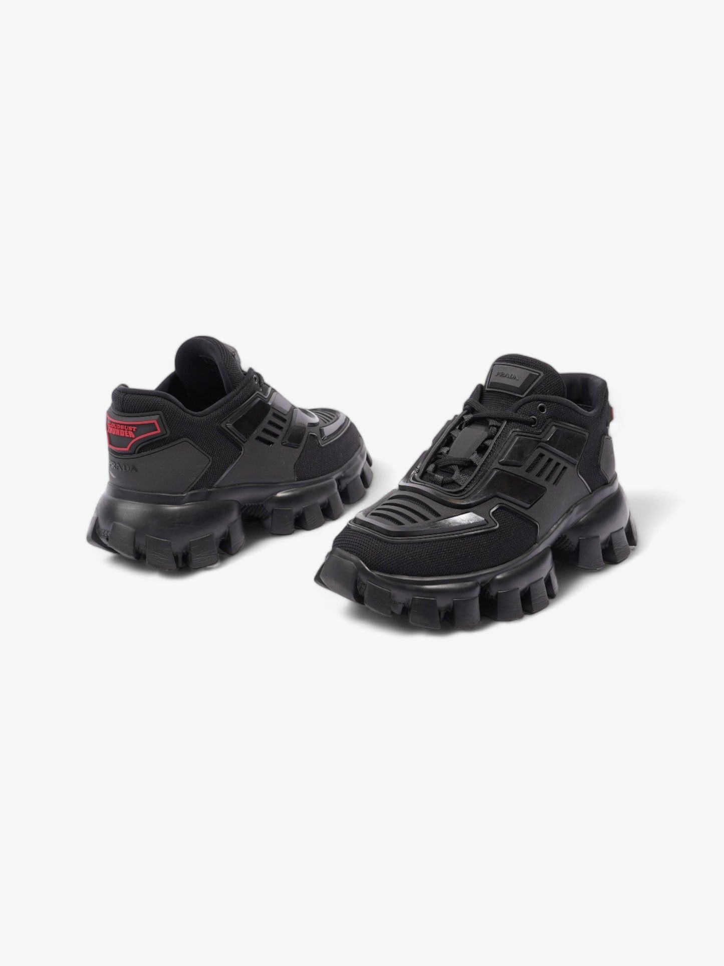 Prada Cloudbust Thunder Sneakers Black / Red Mesh EU 37.5 UK 4.5