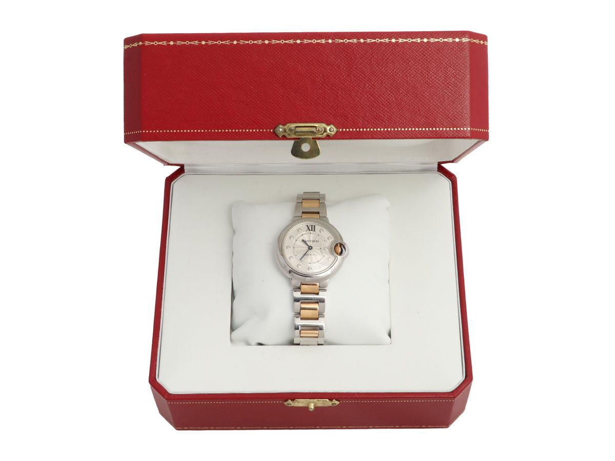 Cartier Two-Tone Diamond Ballon Bleu Watch 33mm