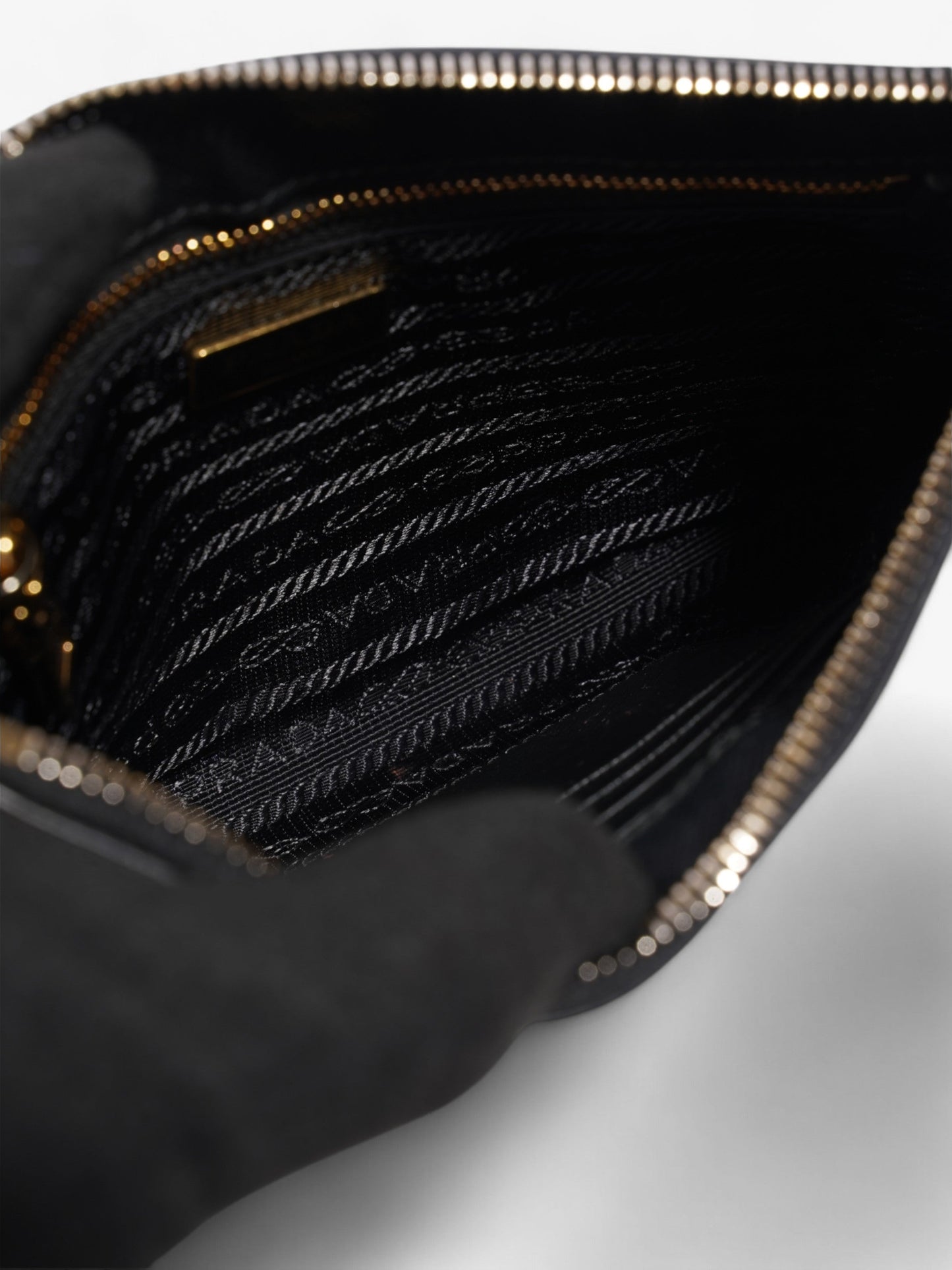 Prada Lux Pochette Black Saffiano Leather