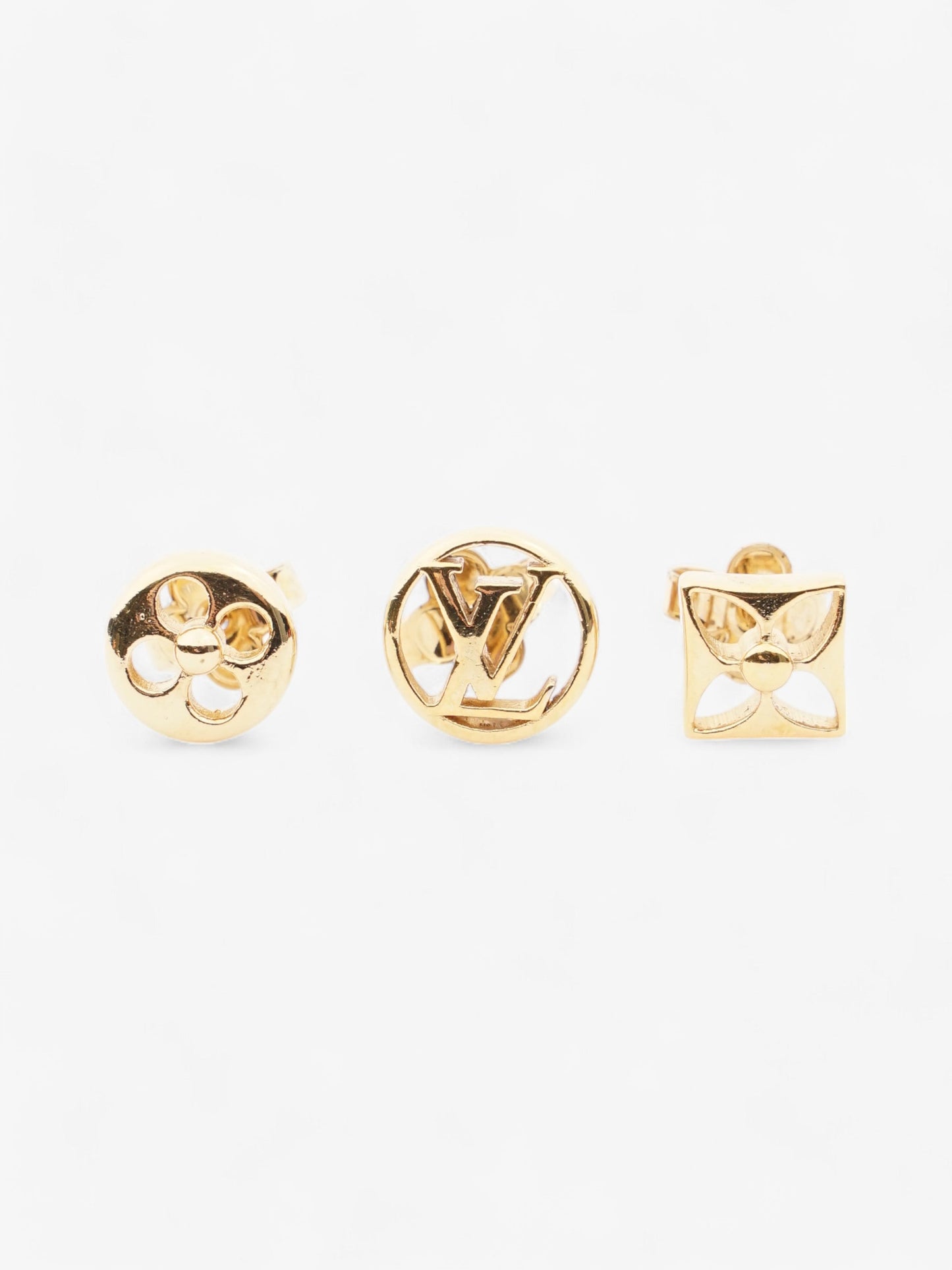 Louis Vuitton Crazy In Lock Earrings Set Gold Base Metal