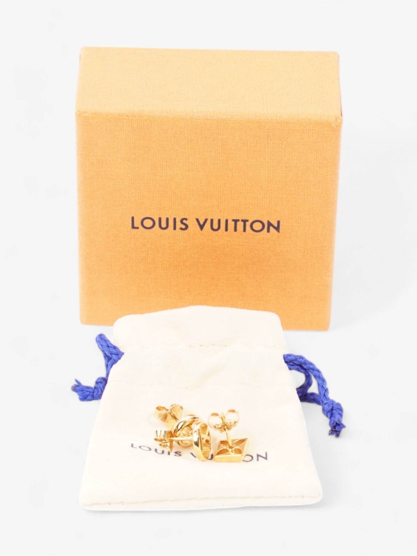 Louis Vuitton Crazy In Lock Earrings Set Gold Base Metal