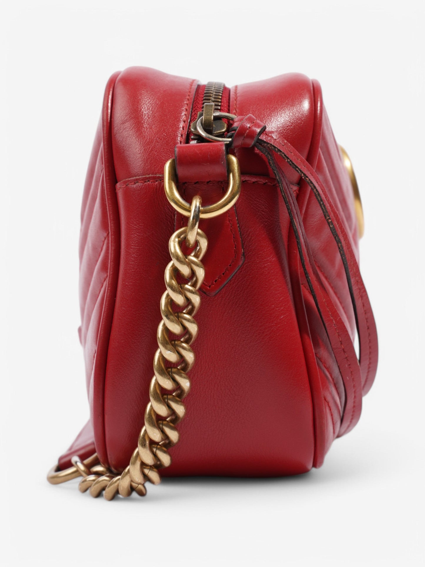 Gucci GG Marmont Red Calfskin Leather Small