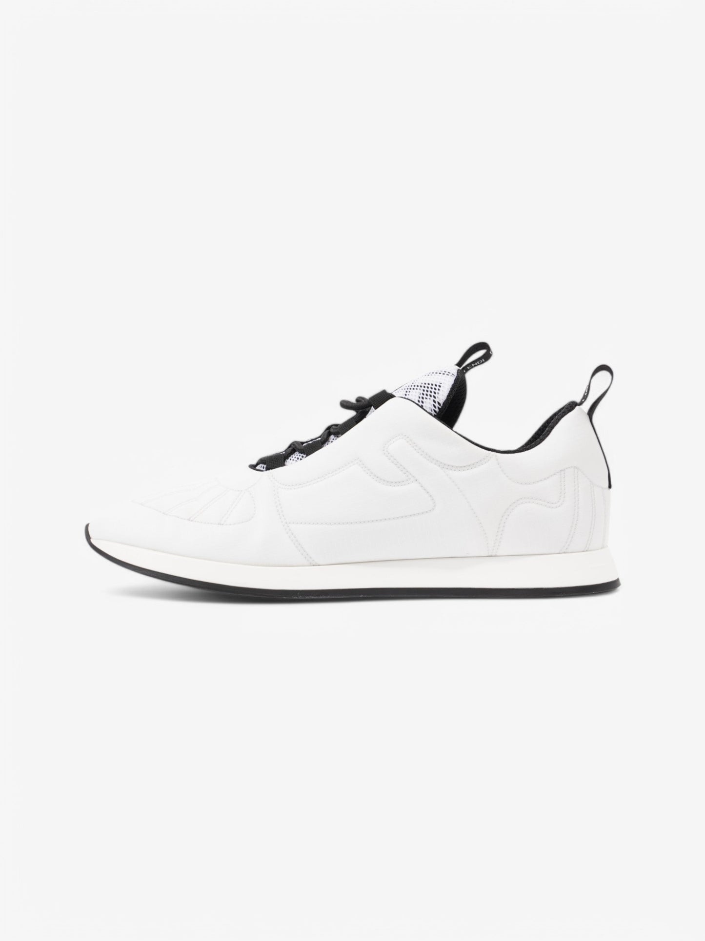 Fendi FFreedom Sneakers White / Black Technical Fabric EU 41 UK 8