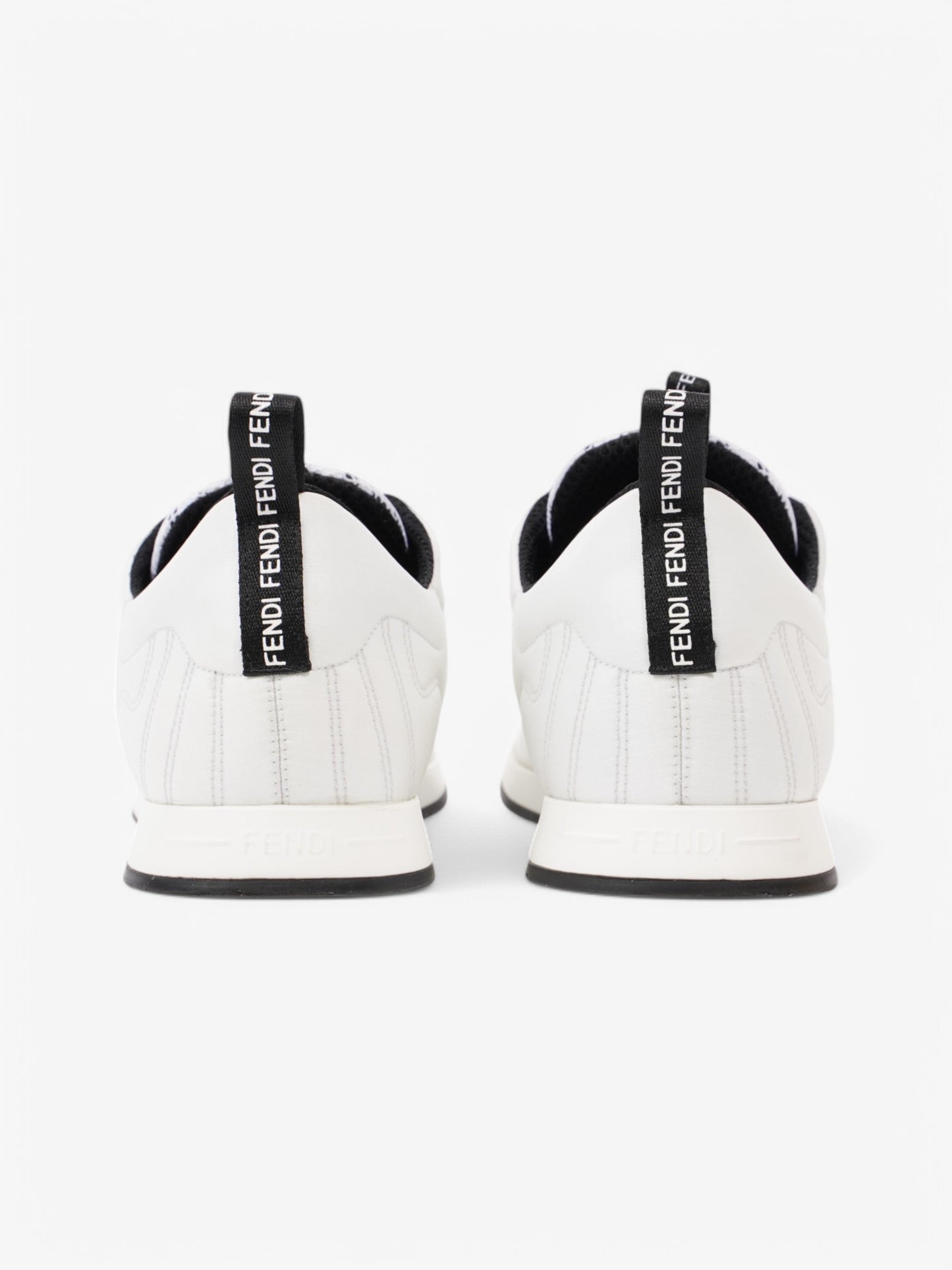 Fendi FFreedom Sneakers White / Black Technical Fabric EU 41 UK 8