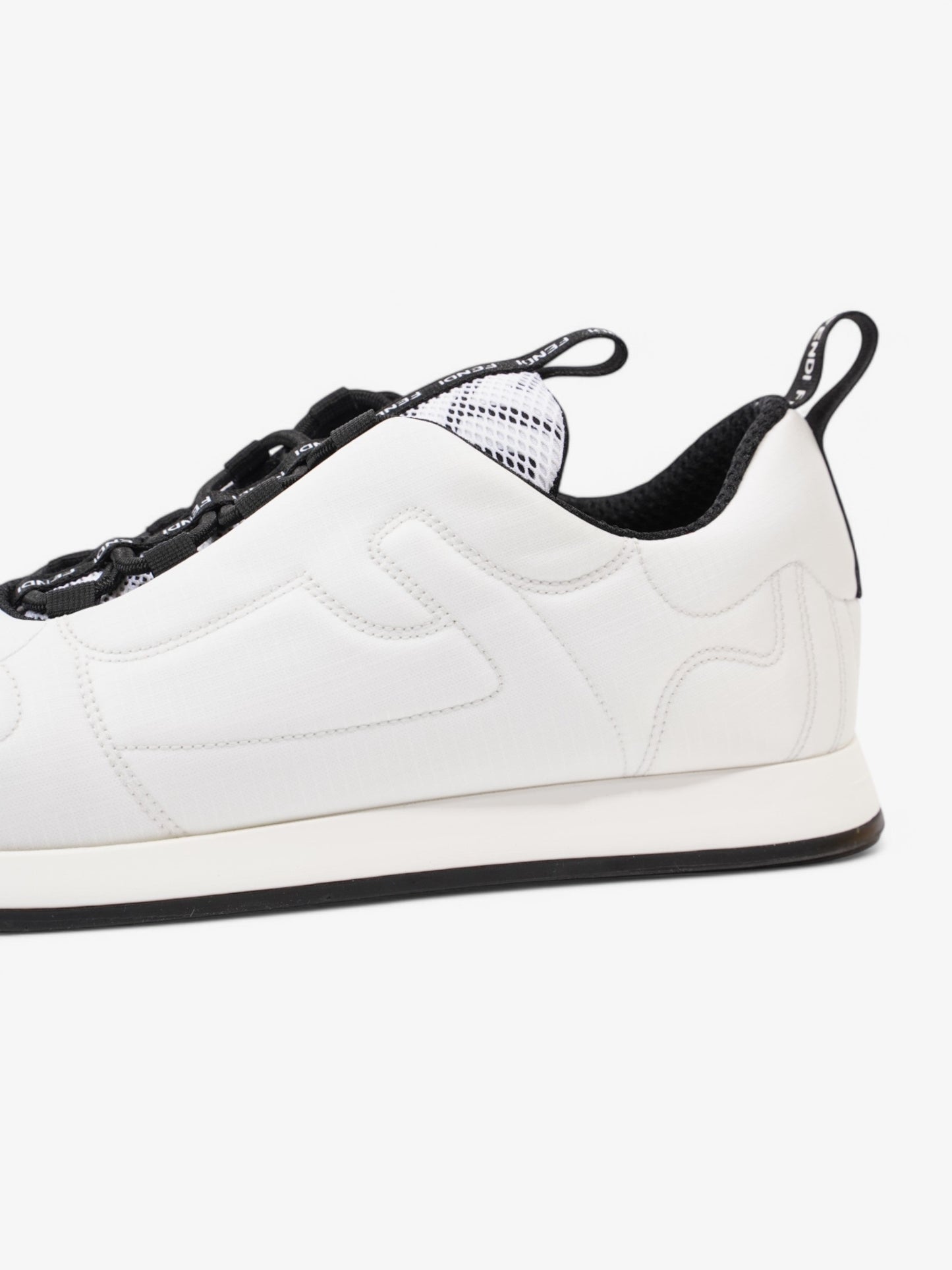 Fendi FFreedom Sneakers White / Black Technical Fabric EU 41 UK 8