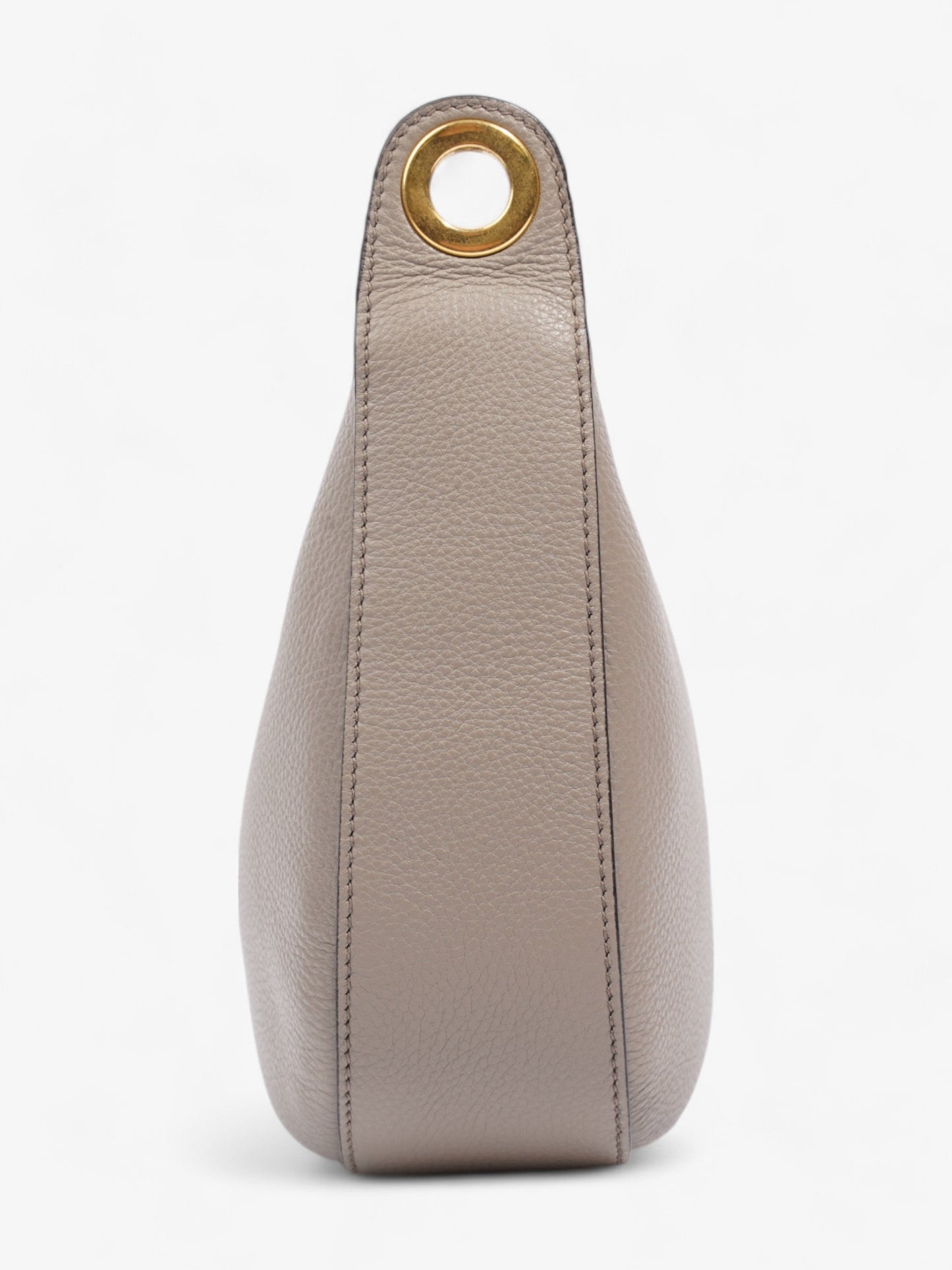 Prada Zipped Hobo Taupe Calfskin Leather