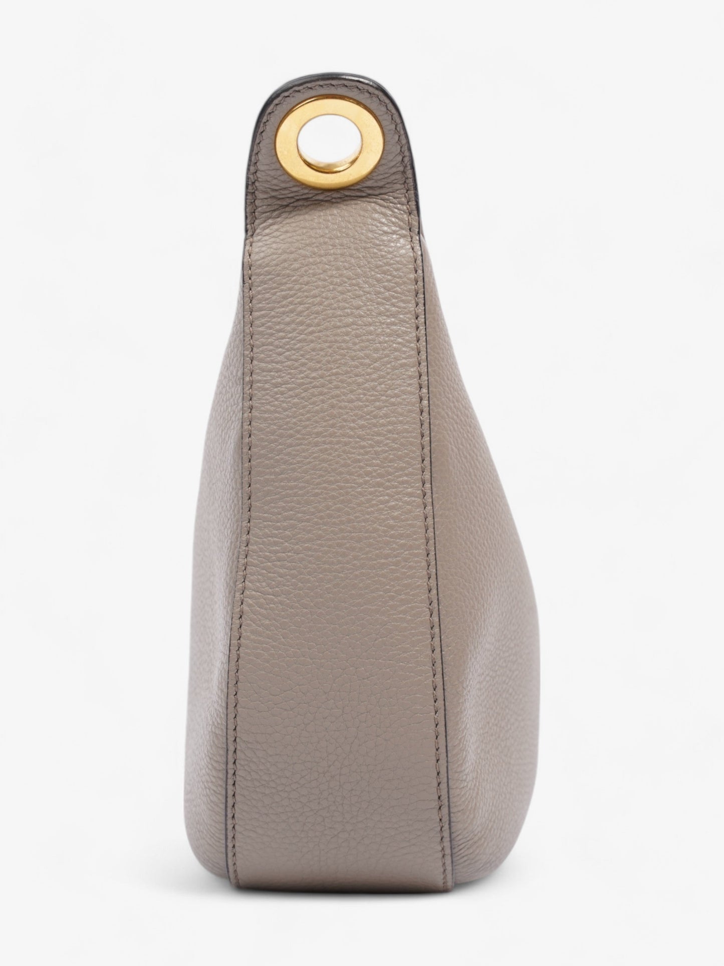 Prada Zipped Hobo Taupe Calfskin Leather