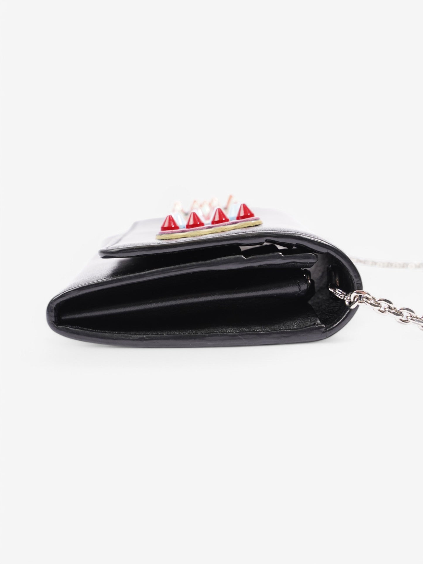 Fendi Wallet On Chain Black / Multicolour Leather