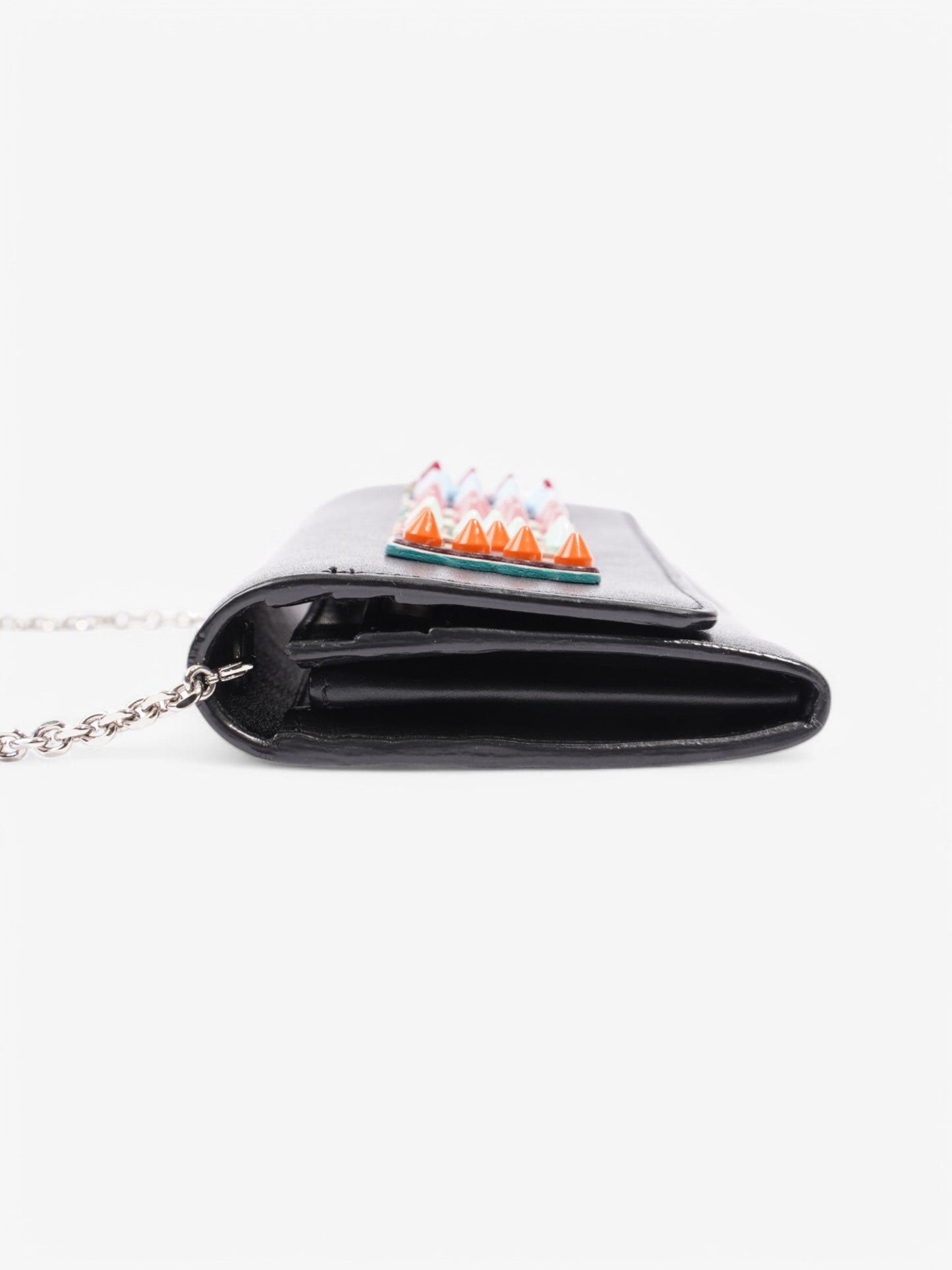 Fendi Wallet On Chain Black / Multicolour Leather