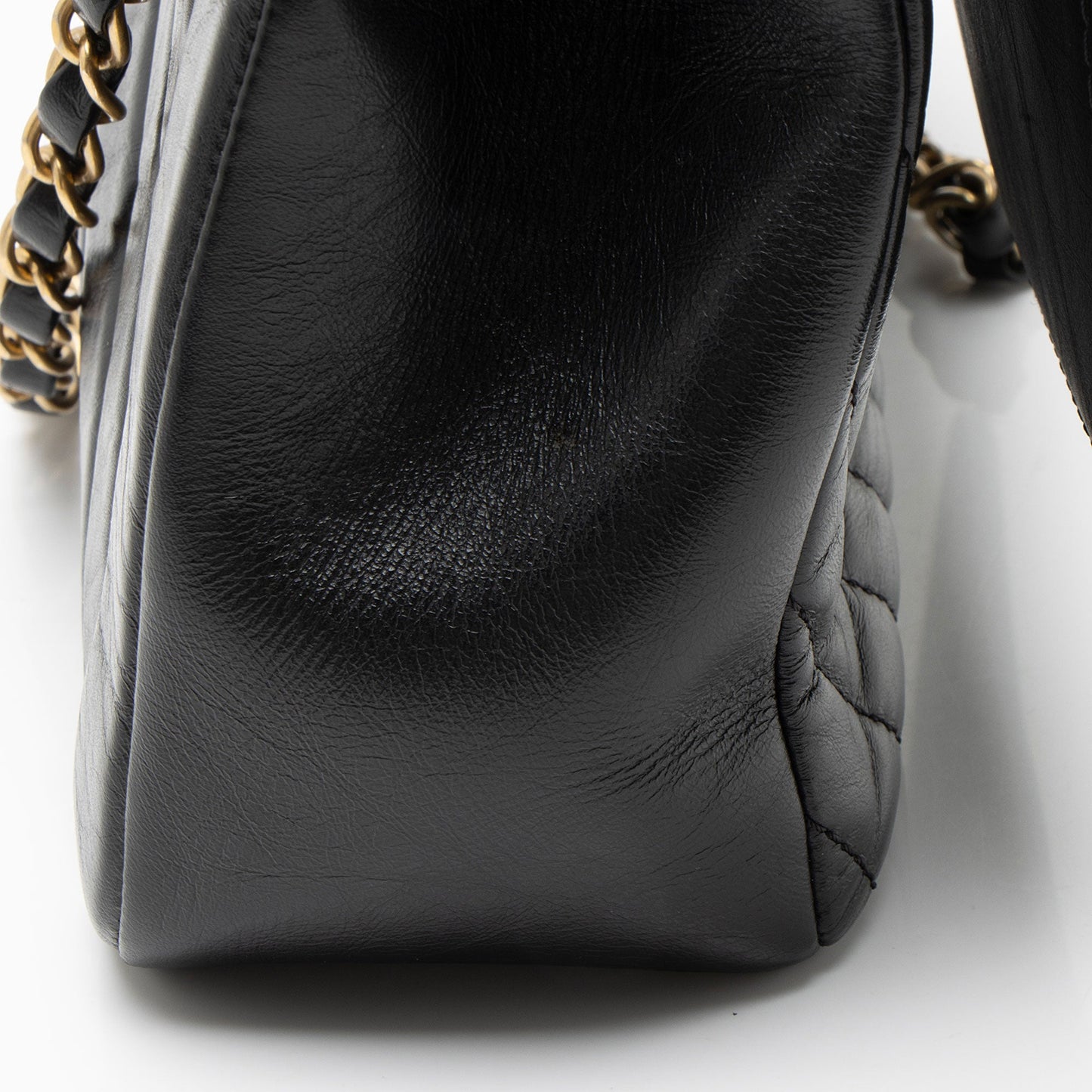 Chanel Chevron Calfskin Timeless Flap Top Handle