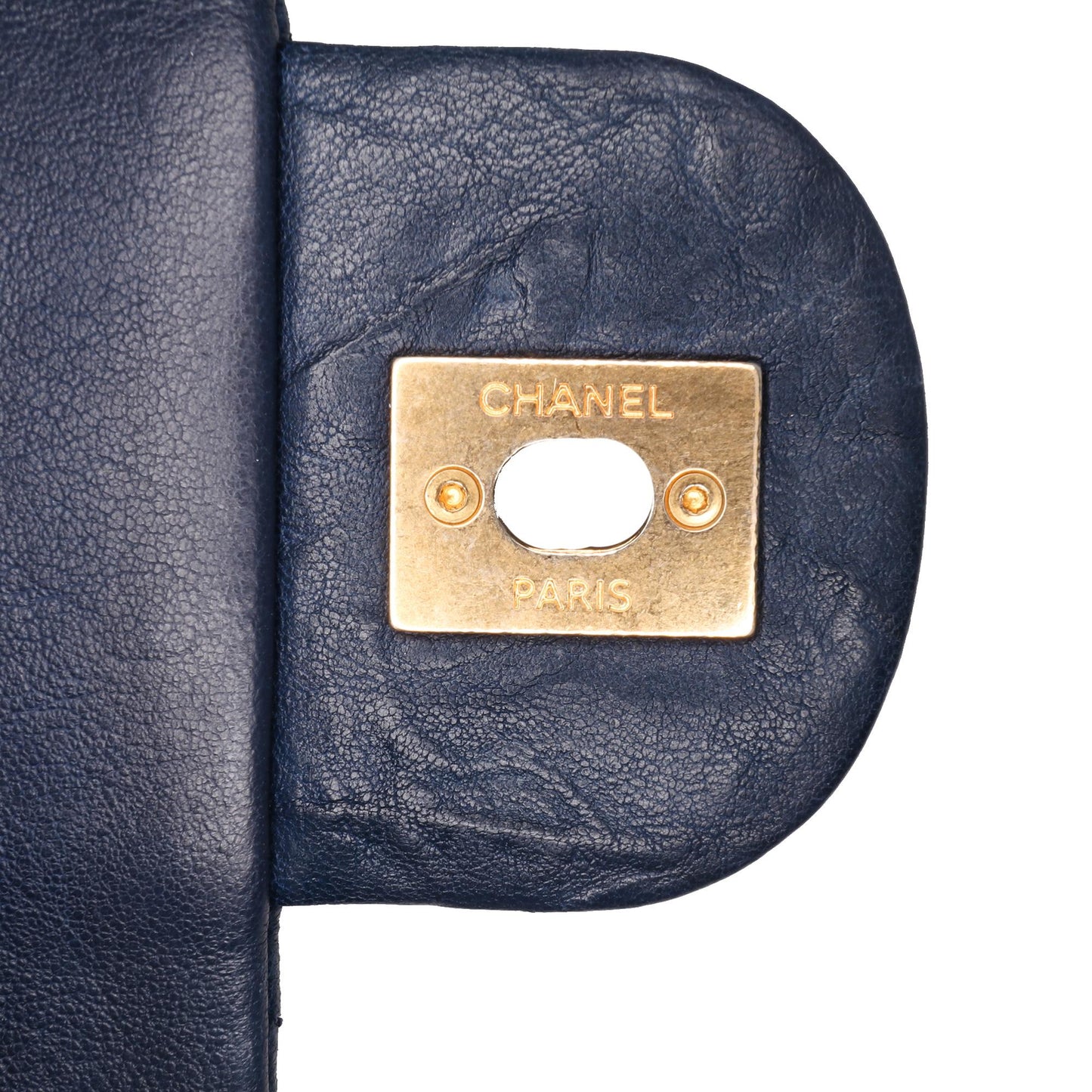 Chanel Medium Chevron Wrinkled Calfskin Medallion Charm Flap
