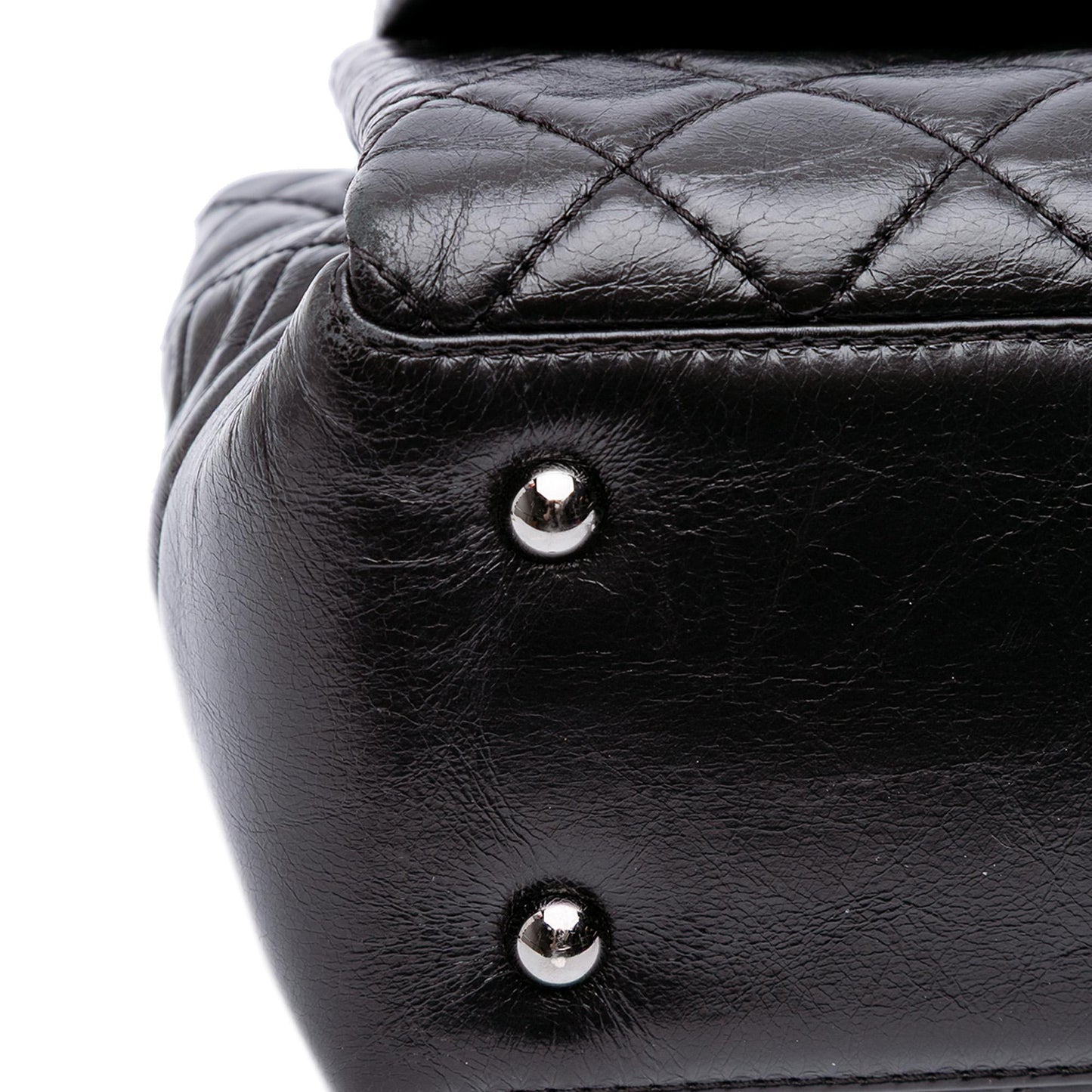 Chanel Medium Quilted Glazed Calfskin Lady Pearly Flap
