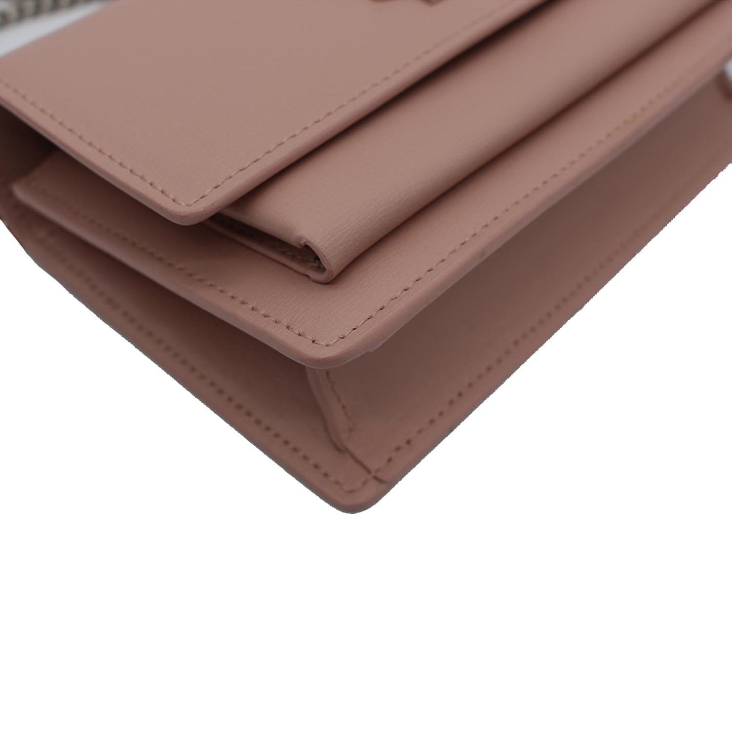 YVES SAINT LAURENT Monogram Sunset Medium Leather Shoulder Bag Pink