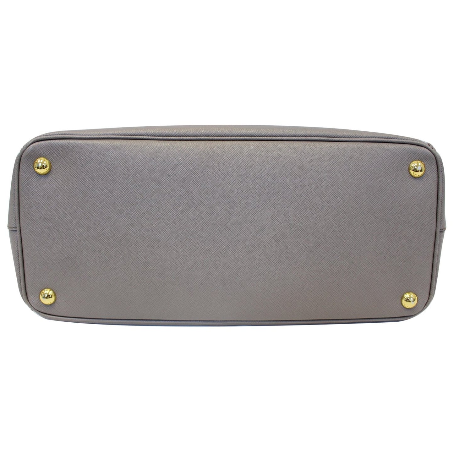 PRADA Saffiano Double Zip Executive Tote Shoulder Bag Grey