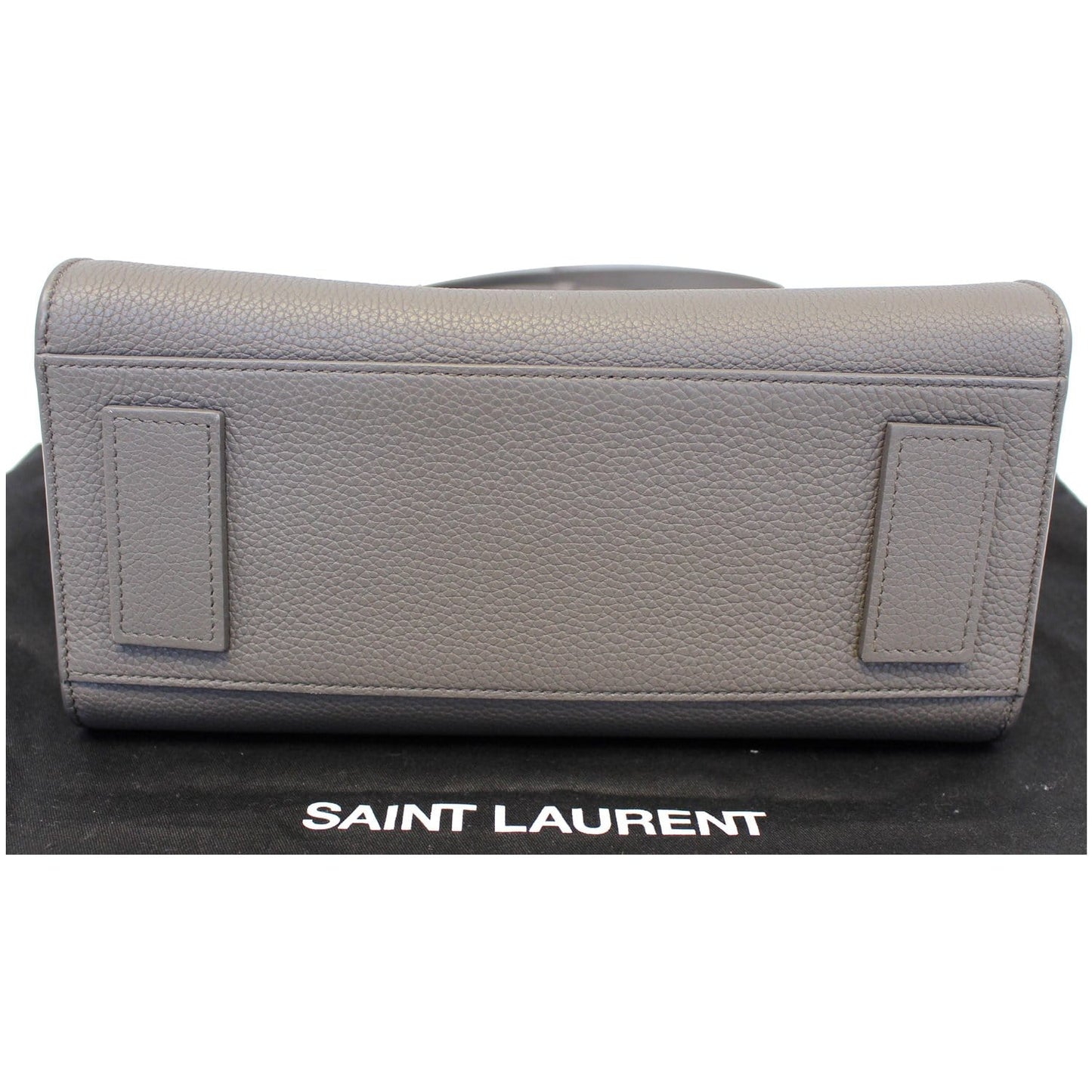 YVES SAINT LAURENT Sac de Jour Small Grained Leather Shoulder Bag Grey