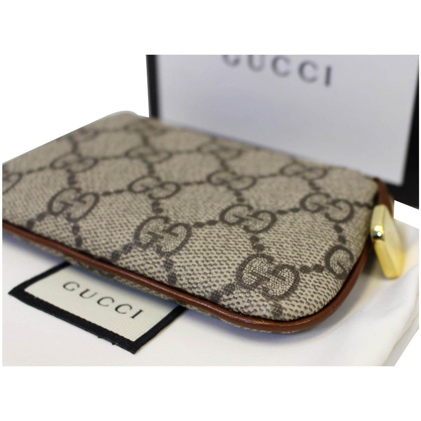 GUCCI GG Supreme Monogram Key Case Beige