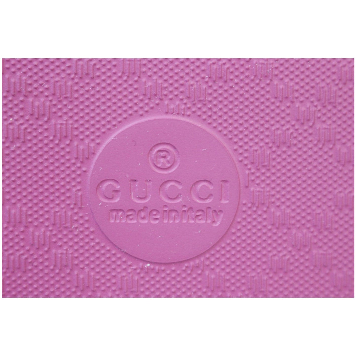GUCCI Logo Rubber Slide Sandal Pink Size 11 522887
