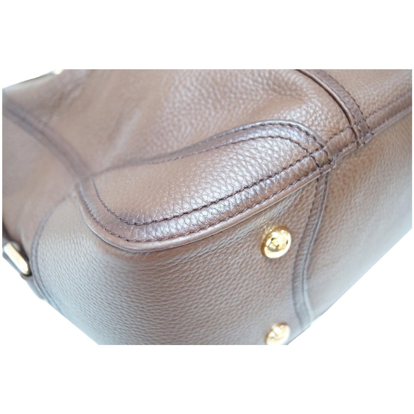 PRADA Cervo Antik Leather Tote Bag Brown