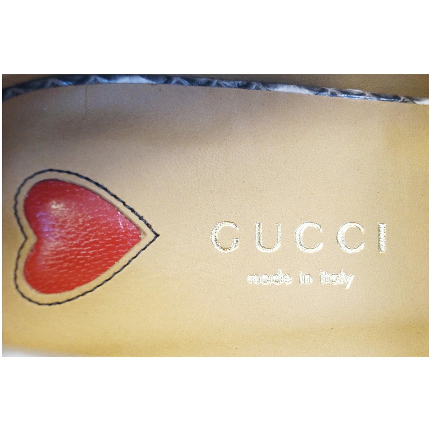 Gucci Mid-Heel GG Snakeskin Loafer Size US 7 Grey 423559 - Last Call