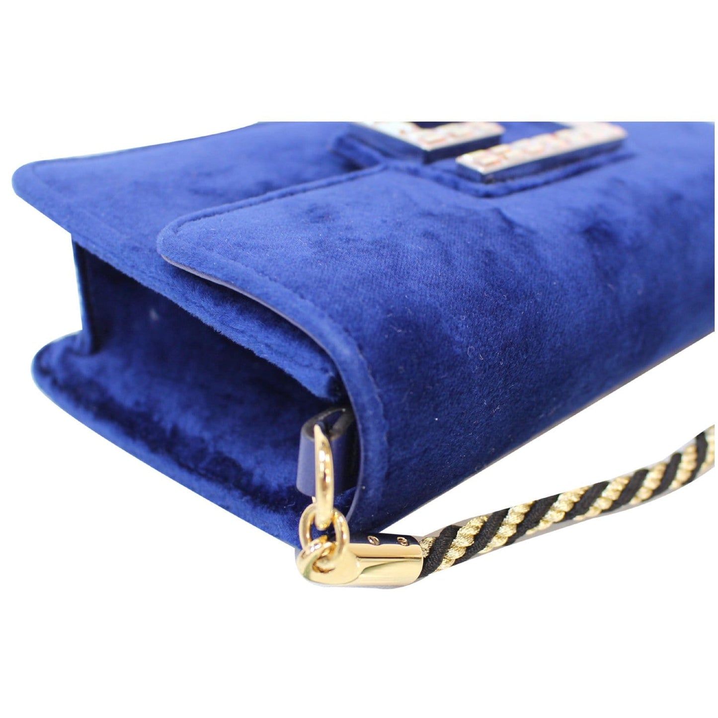 GUCCI Broadway Mini Velvet Crossbody Bag 544242 Blue