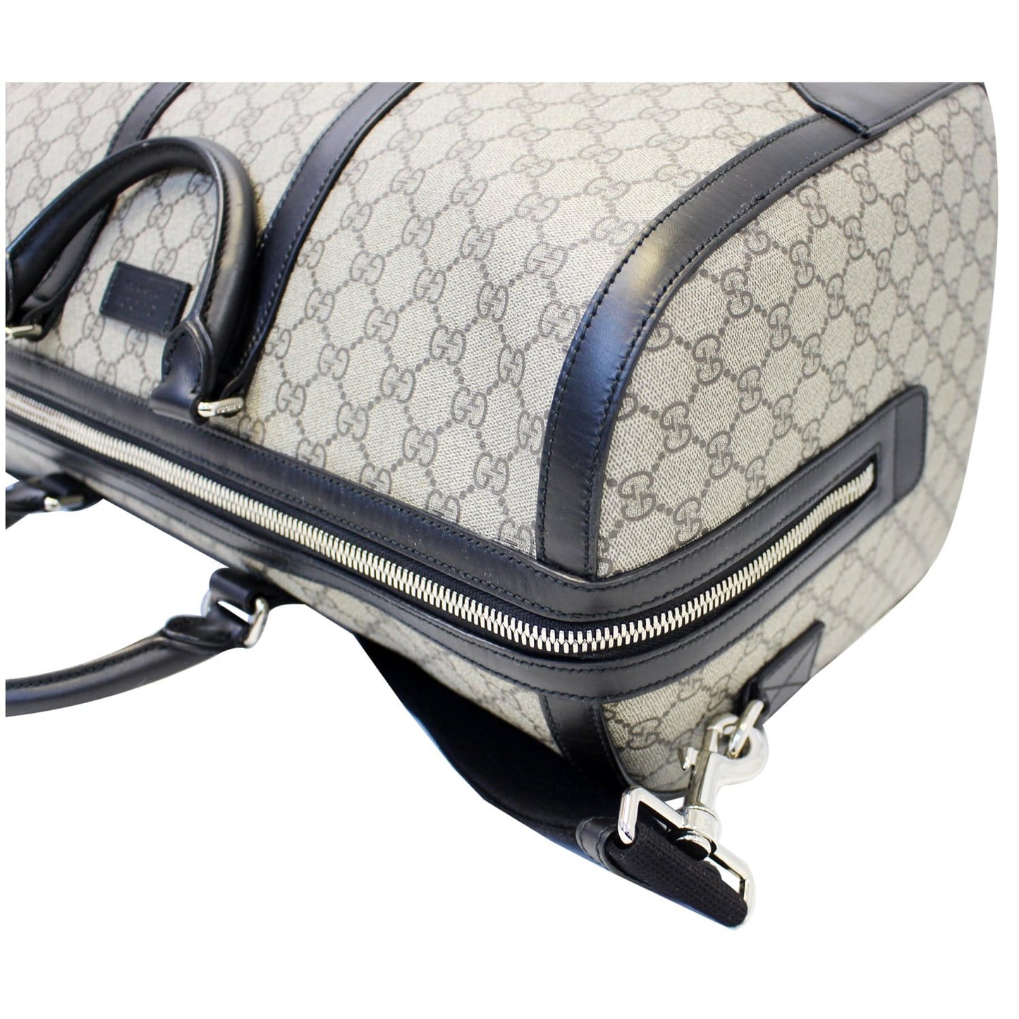 GUCCI GG Supreme Duffle Travel Bag Beige/Black