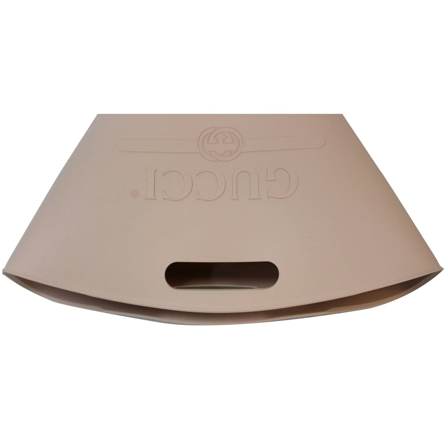 GUCCI Gomma Logo Rubber Tote Bag Pale Pink