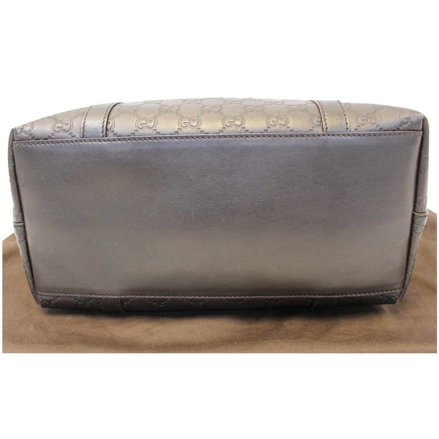 GUCCI Dark Brown Leather Shoulder Bag 341503