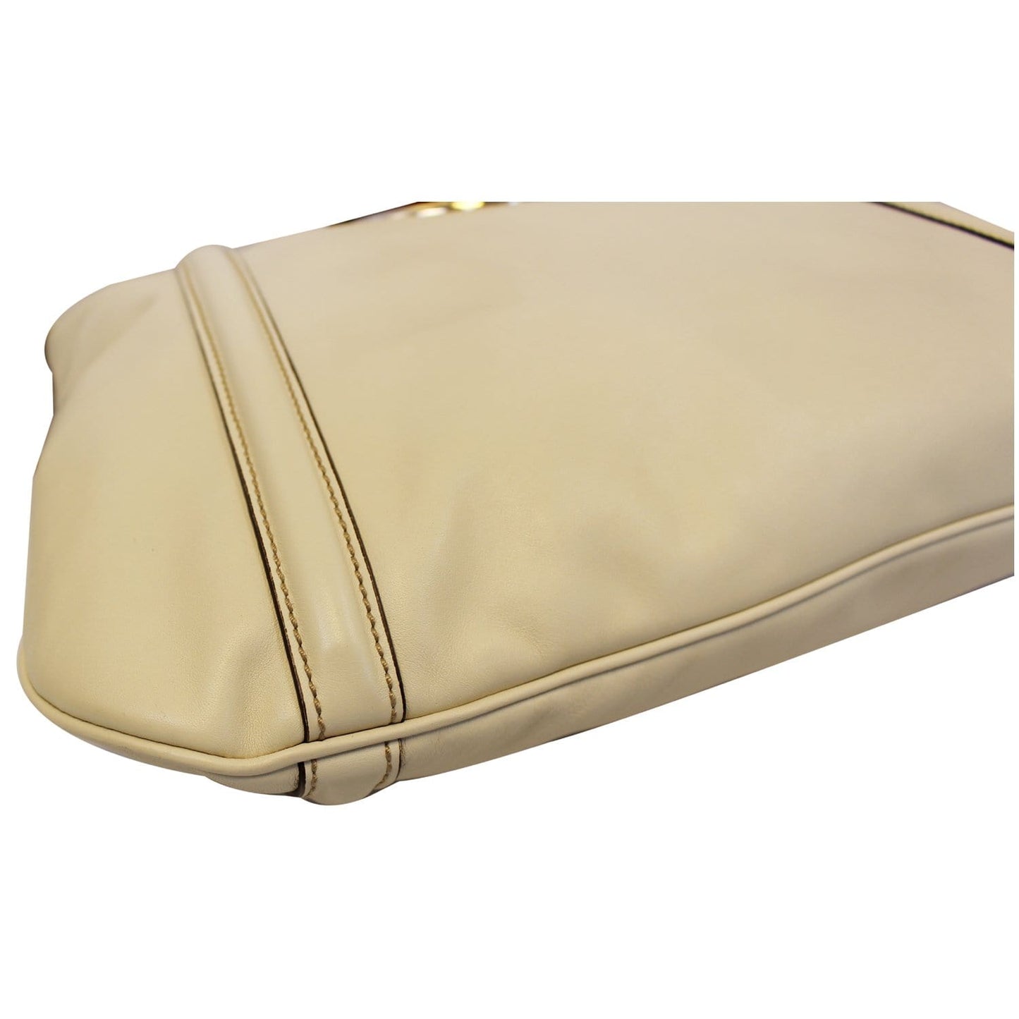 GUCCI Britt White Leather Hobo Shoulder Bag 162740
