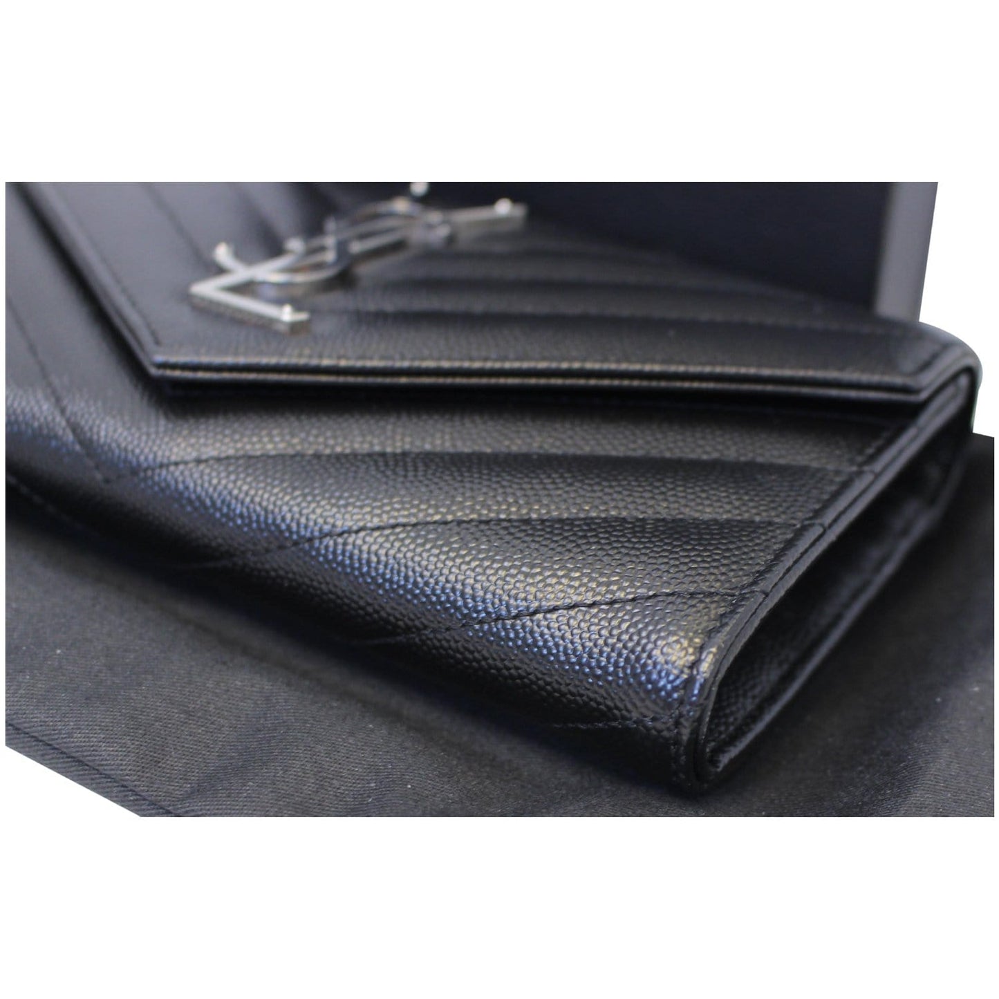YVES SAINT LAURENT Large Grain De Poudre Wallet Black