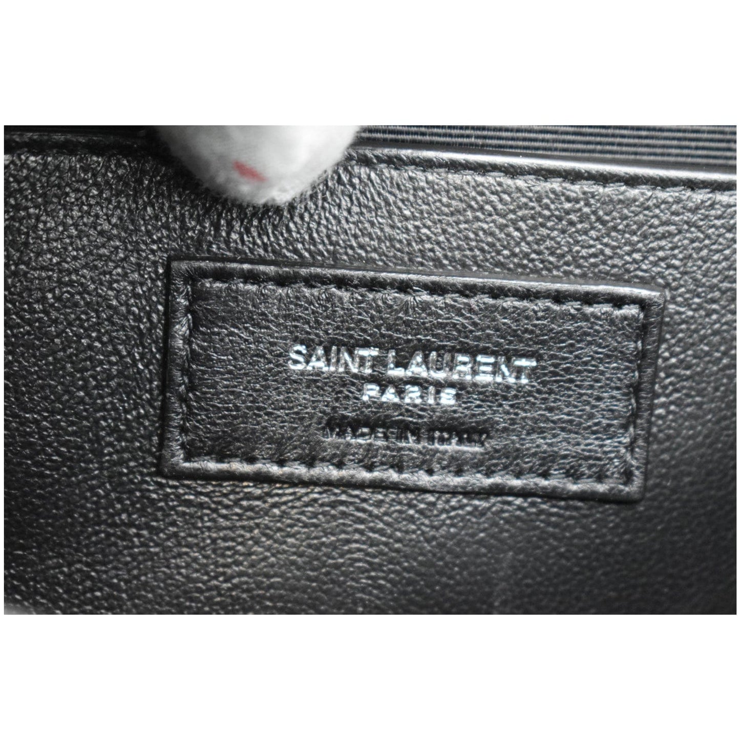 YVES SAINT LAURENT Envelope Medium Chain Leather Shoulder Bag Black