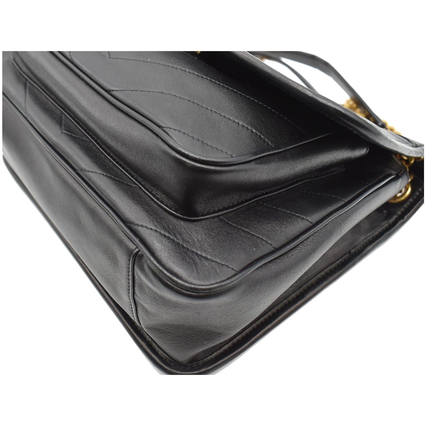 YVES SAINT LAURENT Niki Medium Leather Shoulder Bag Black