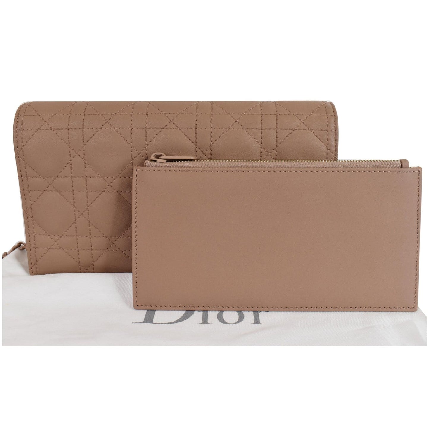 CHRISTIAN DIOR The Lady Dior Calfskin Chain Pouch Bag Blush Ultramatte