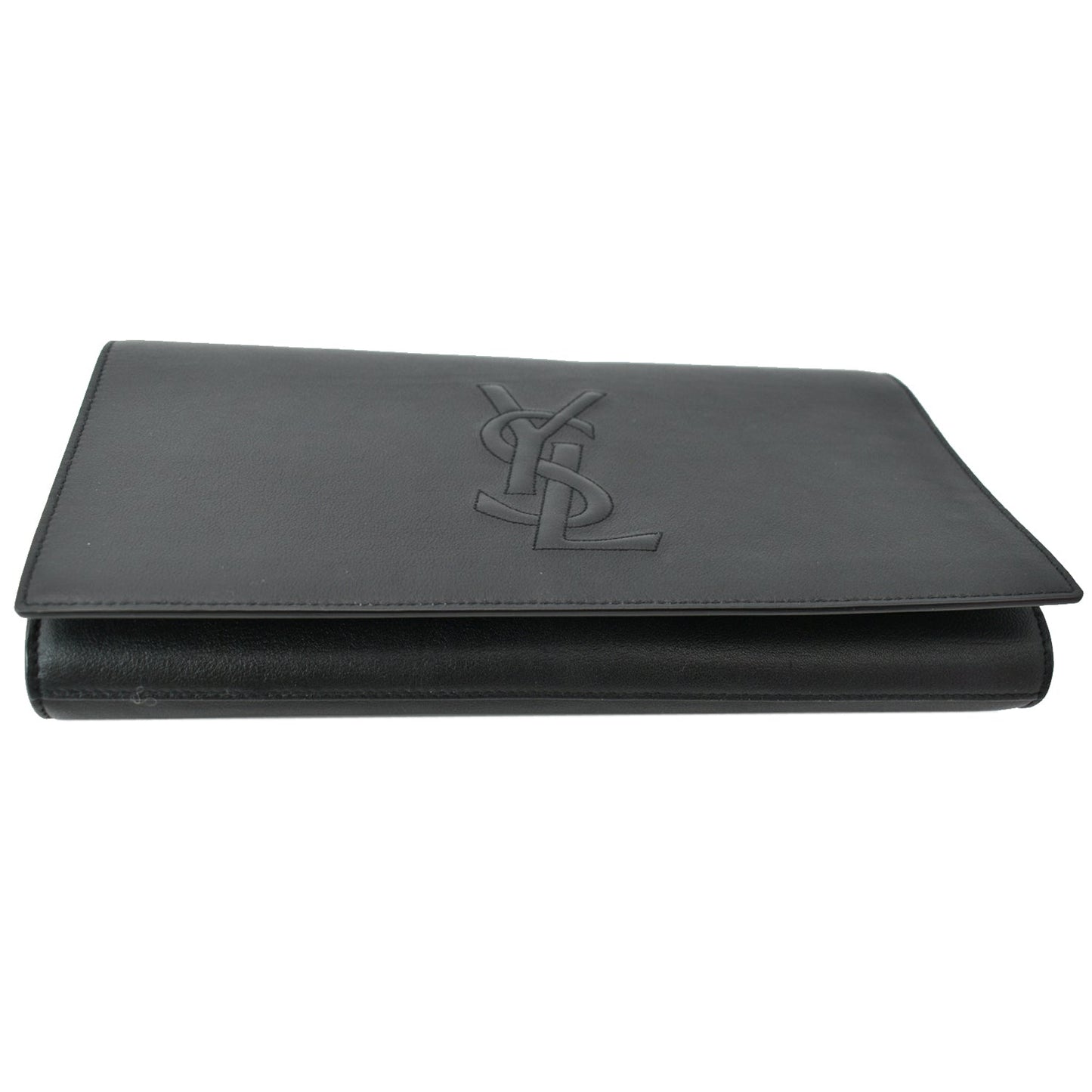YVES SAINT LAURENT Leather Clutch Wallet Black