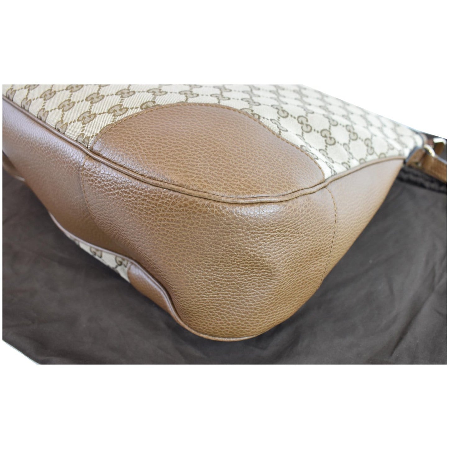 GUCCI Large Bree GG Canvas Hobo Bag Beige 449244