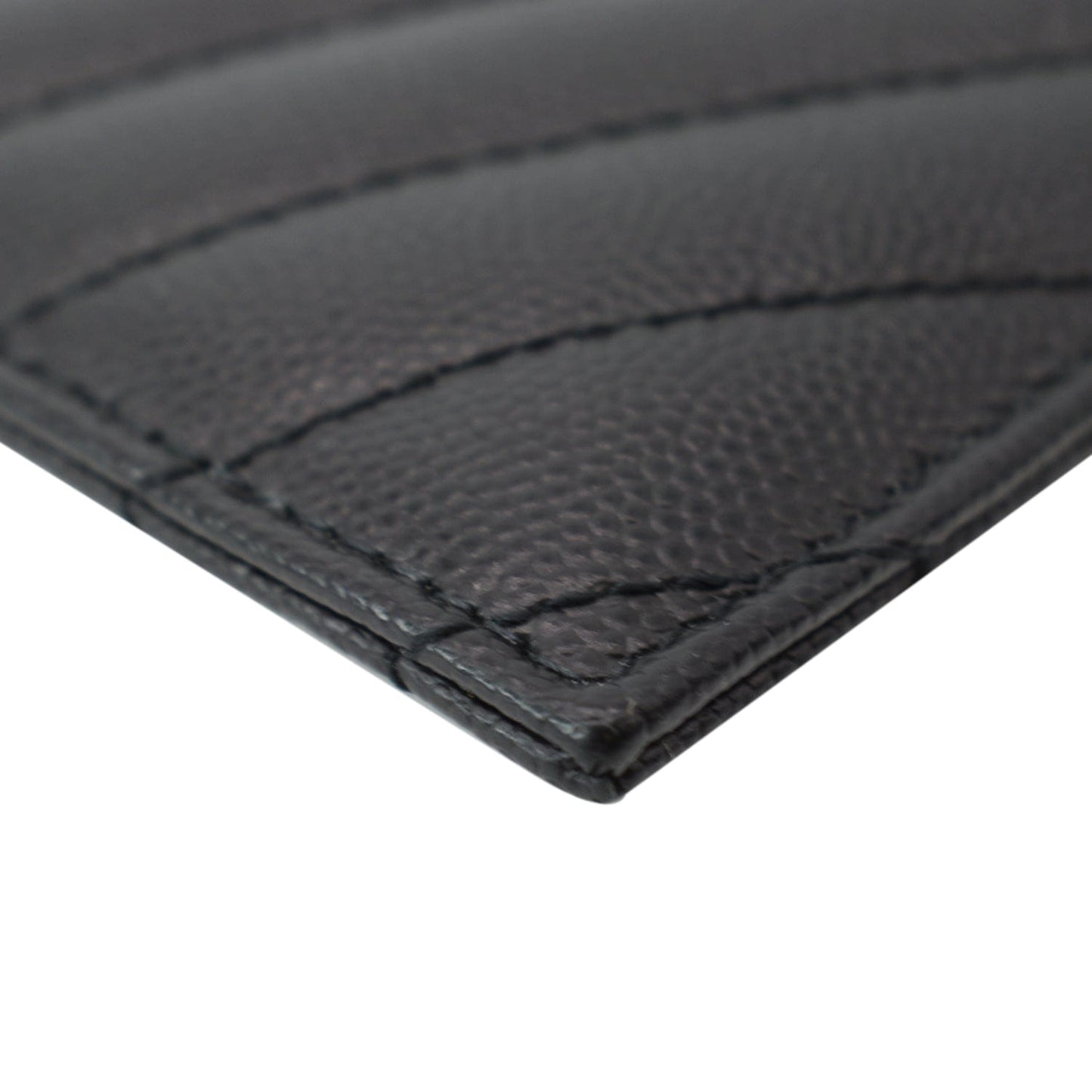 YVES SAINT LAURENT Matelasse Bill Grain De Poudre Zip Pouch Black