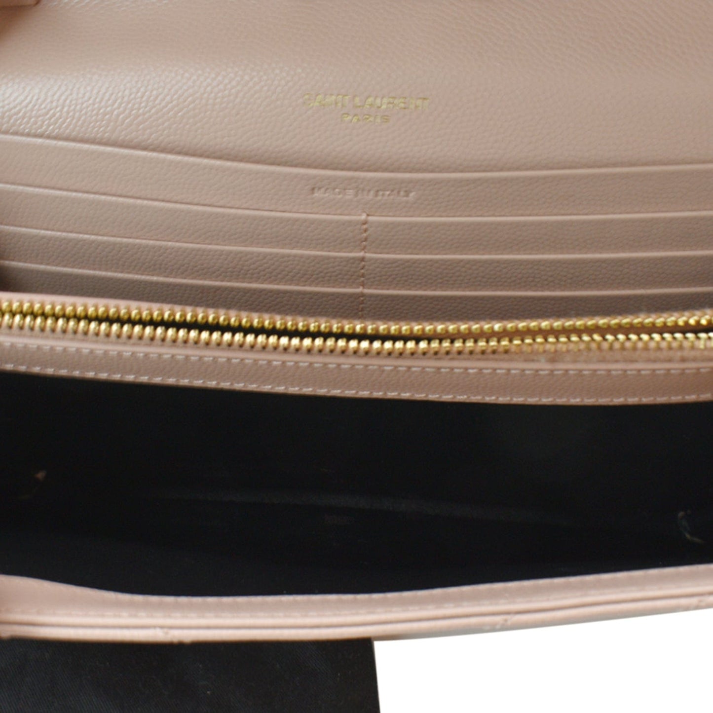 YVES SAINT LAURENT Grain De Poudre Chain Wallet Pink