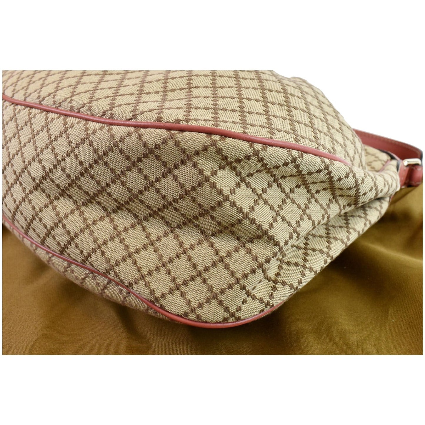 GUCCI Medium Sukey Diamante Canvas Hobo Bag Beige 232955